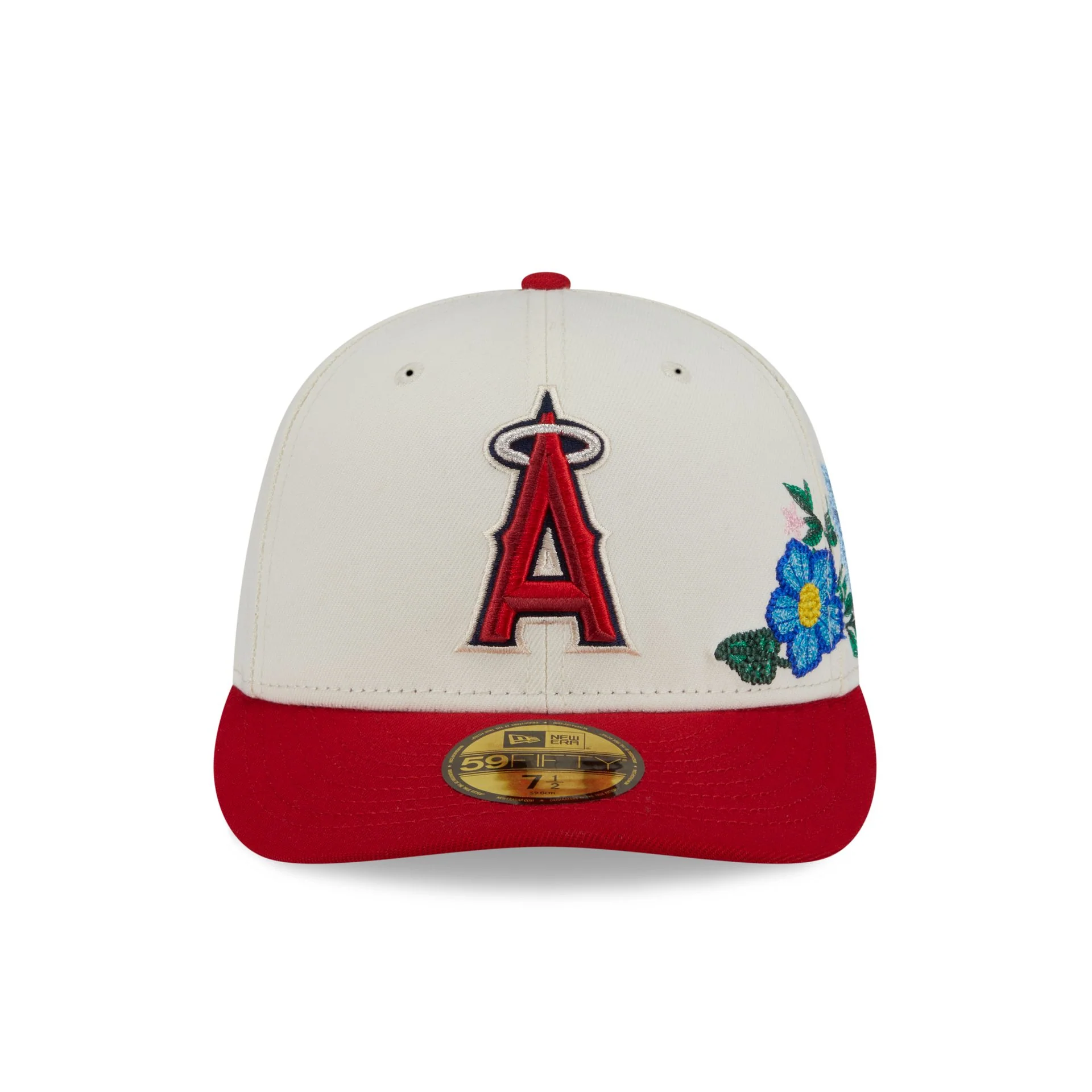 Los Angeles Angels Tonal Florals White 59FIFTY Fitted Hat