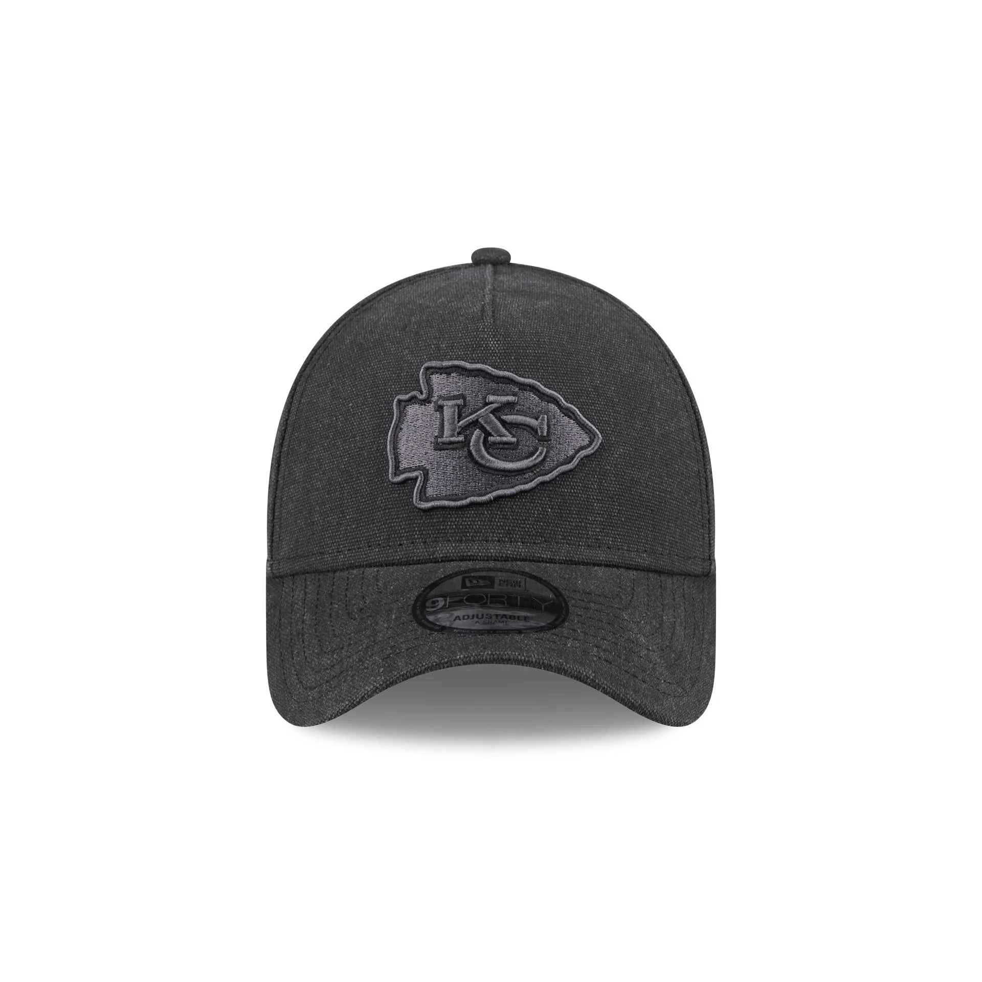 Kansas City Chiefs Logo Essentials Black 9FORTY A-Frame Snapback Hat