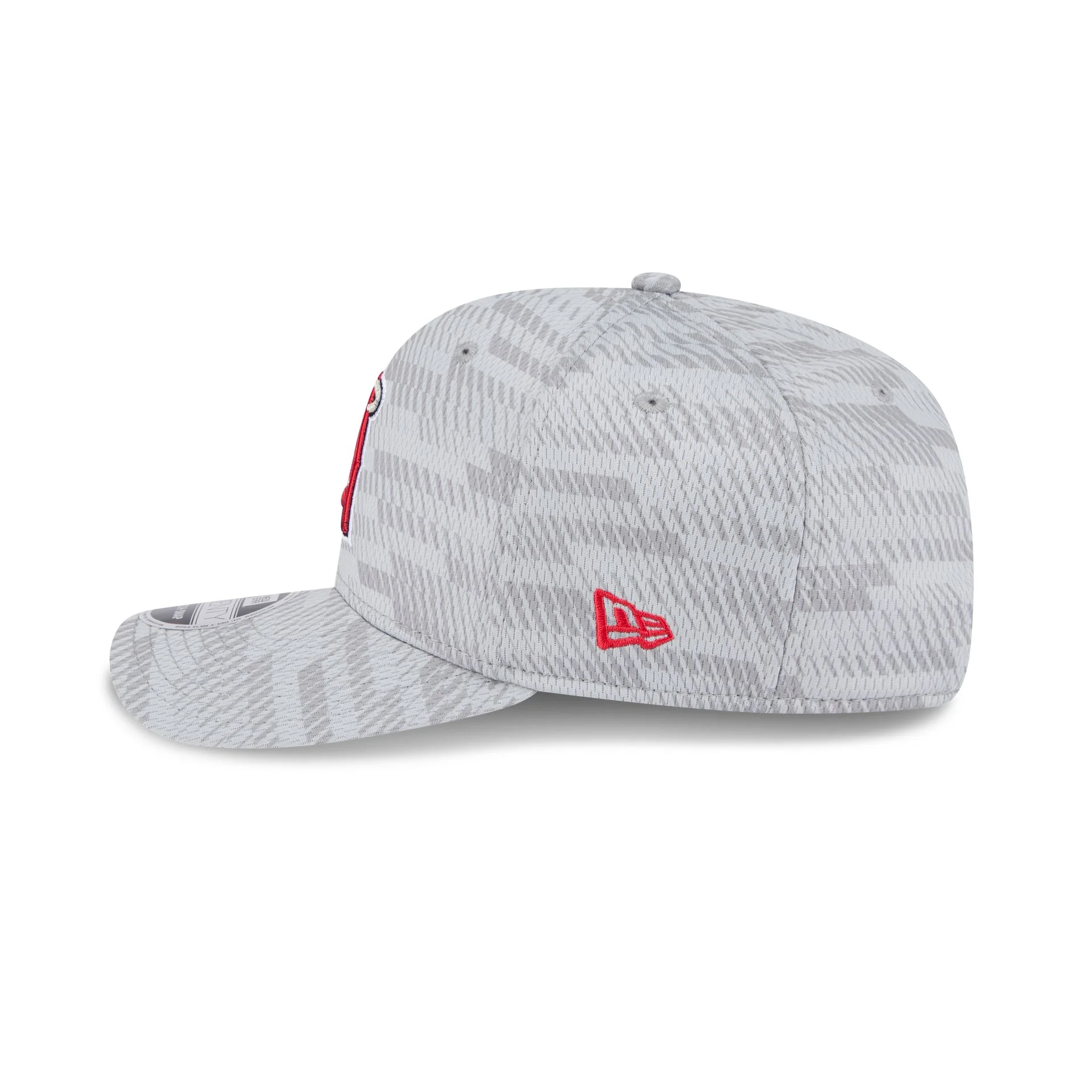 Los Angeles Angels 2025 Clubhouse Gray 9SEVENTY Stretch-Snap Hat