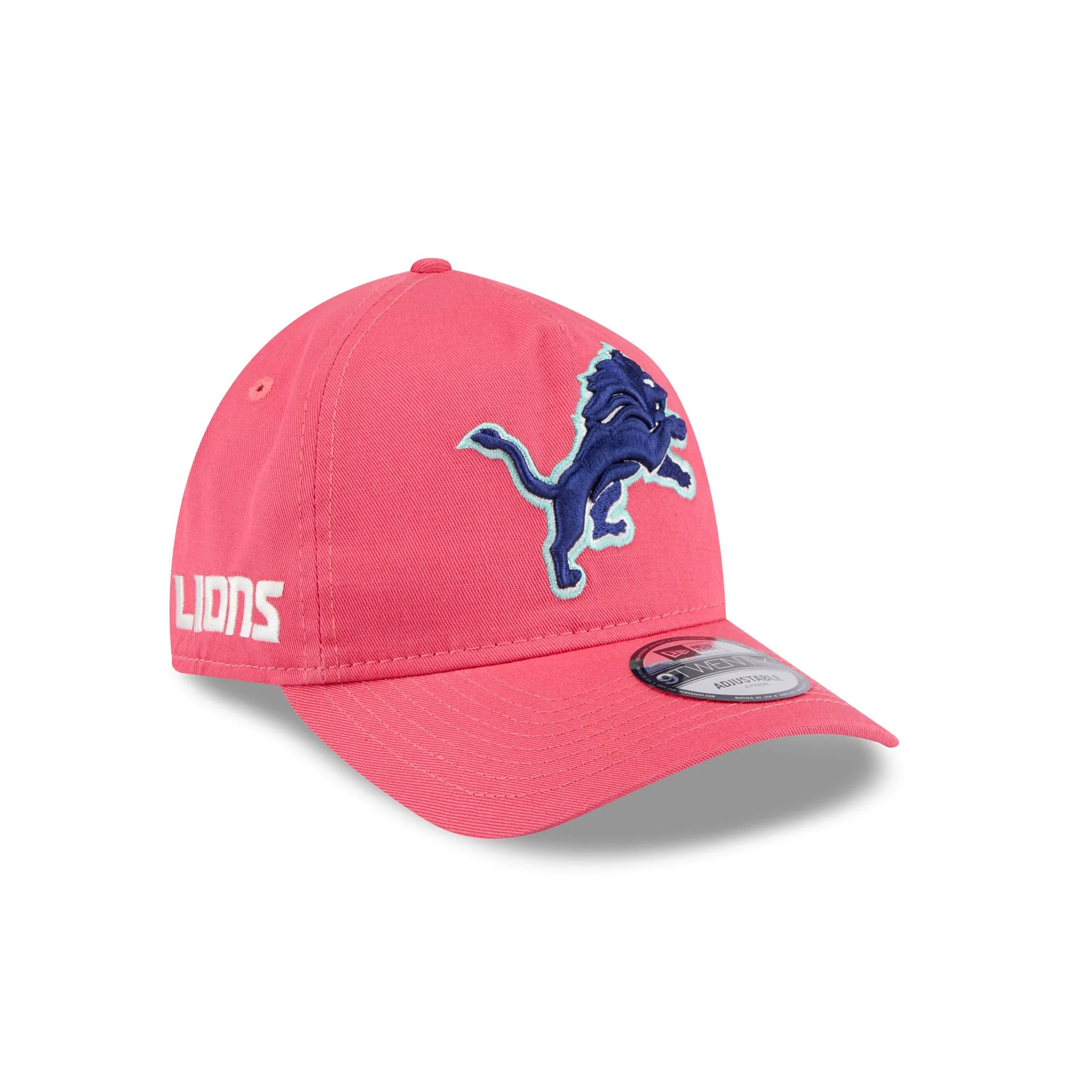 Detroit Lions Coral 9TWENTY A-Frame Adjustable Hat