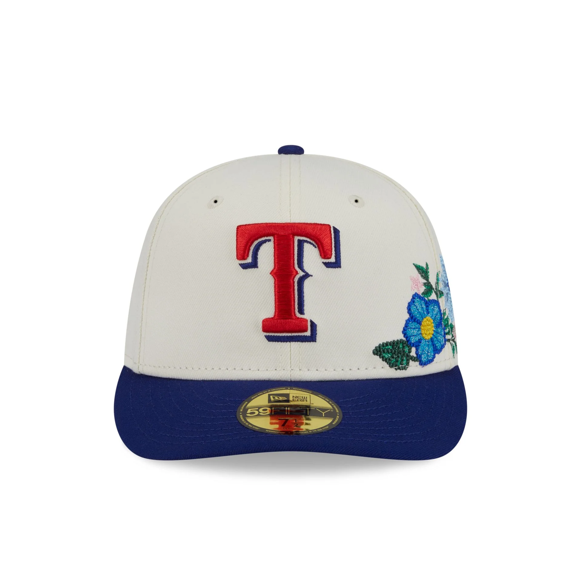 Texas Rangers Tonal Florals White 59FIFTY Fitted Hat