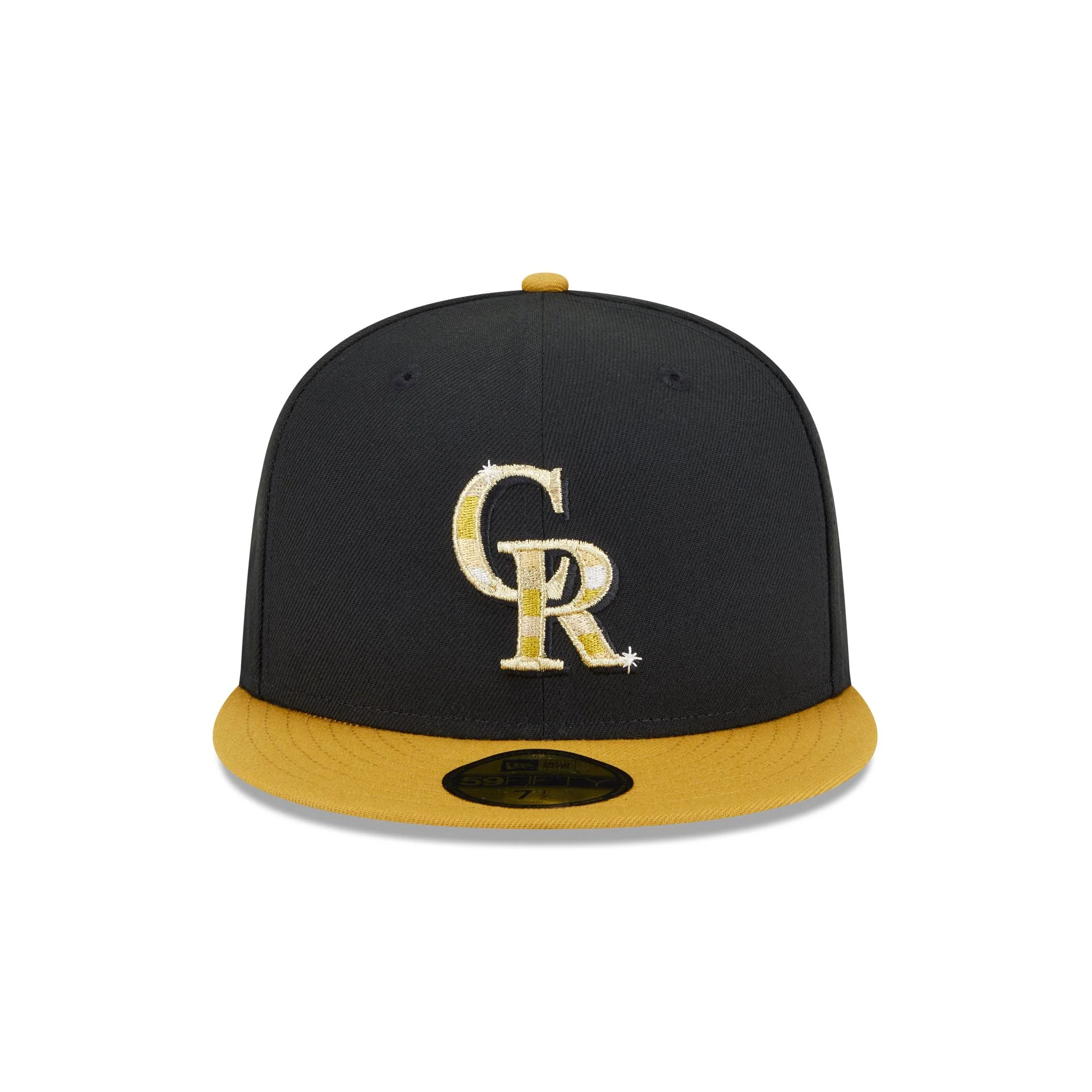 Colorado Rockies Metallic Gold Logo 59FIFTY Fitted Hat