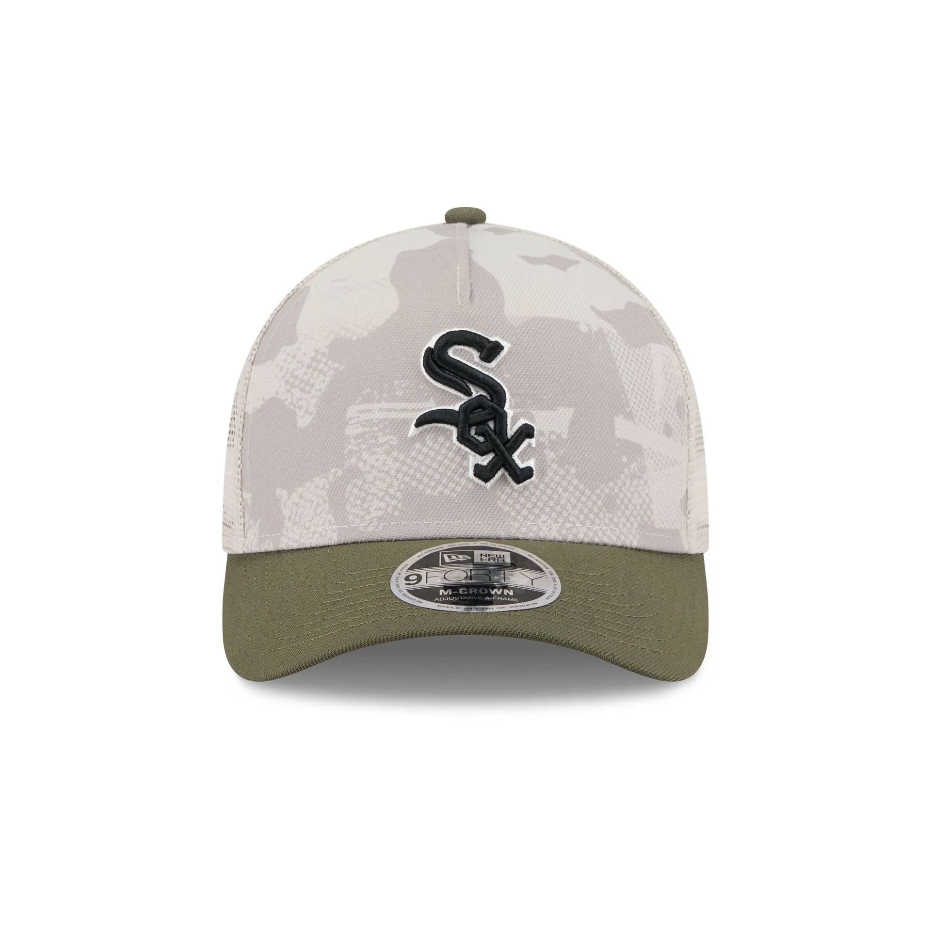 Chicago White Sox Armed Forces Day 2025 9FORTY M-Crown A-Frame Trucker Hat