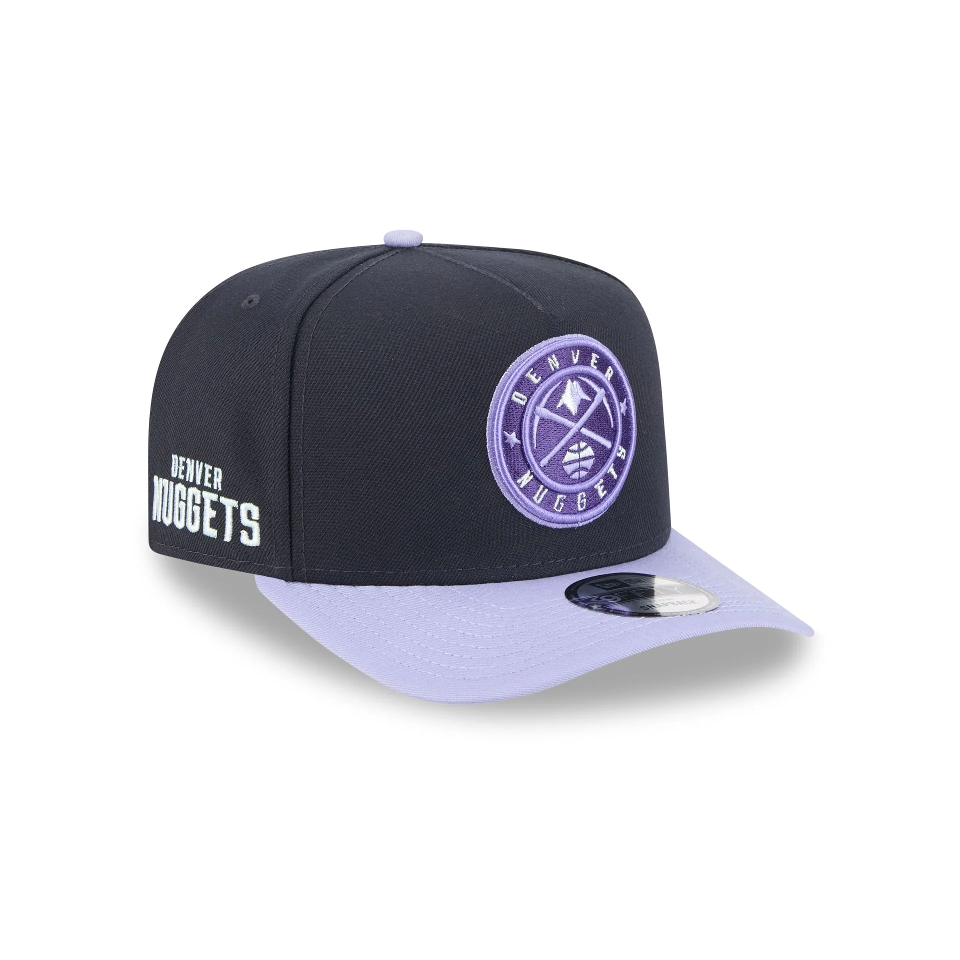 Denver Nuggets Navy Lavender 9FIFTY A-Frame Snapback Hat