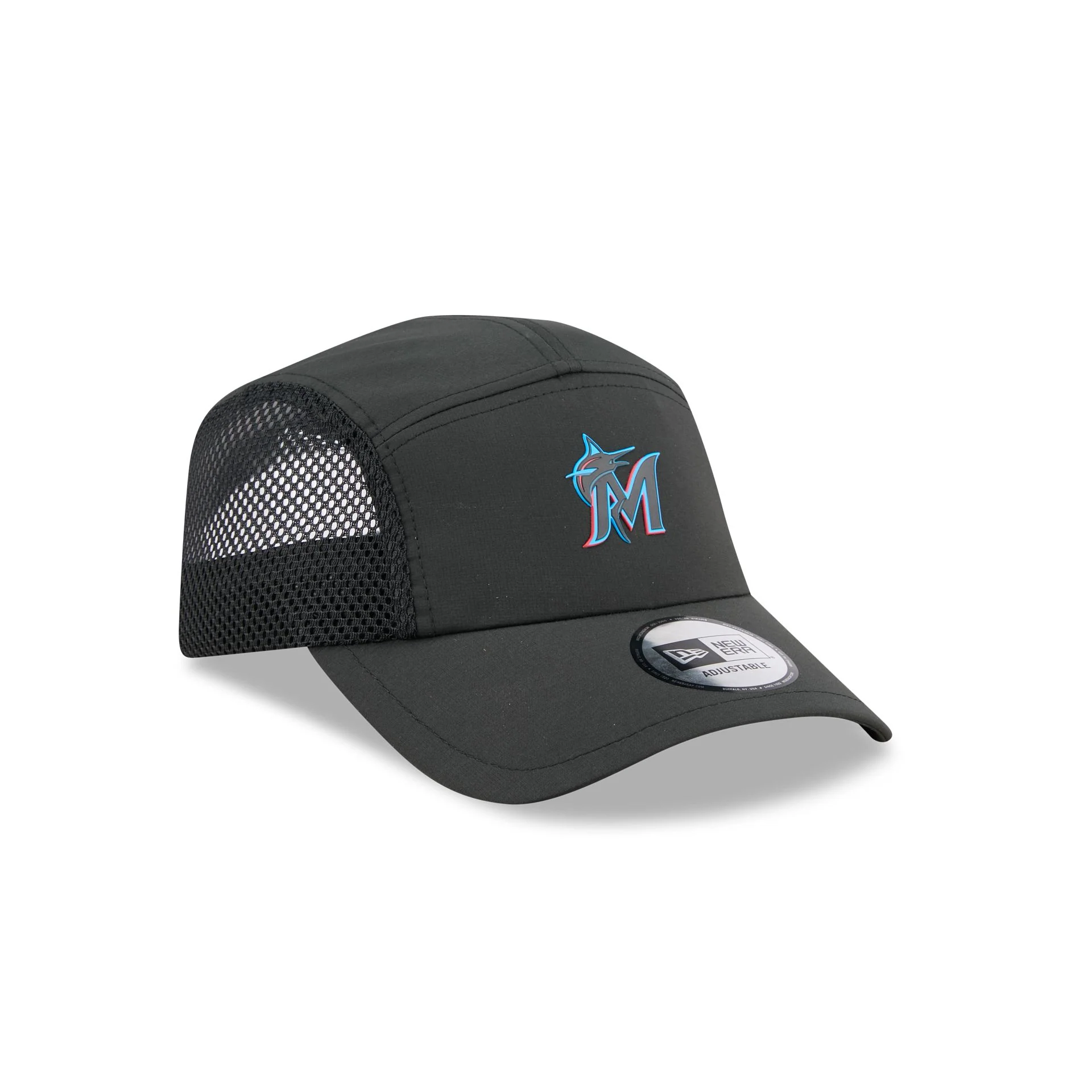 Miami Marlins Poly Runner Adjustable Hat