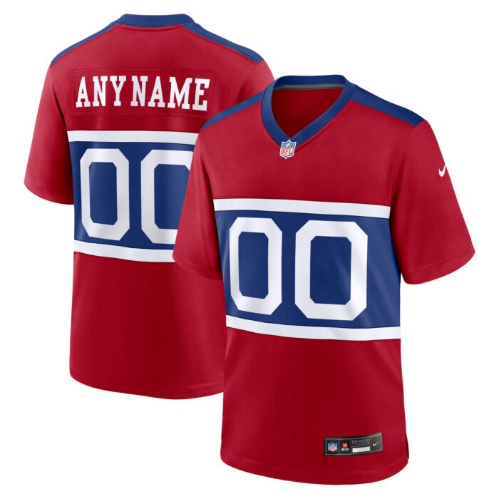 Men’s New York Giants Nike Century Red Alternate Game Custom Jersey