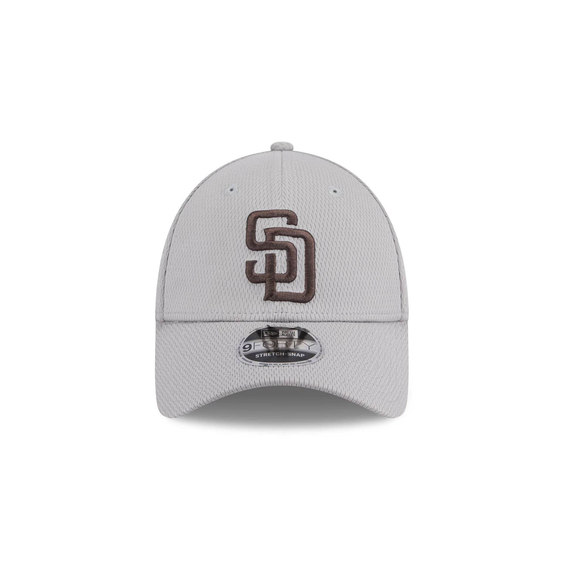 San Diego Padres Gray 9FORTY Stretch-Snap Hat