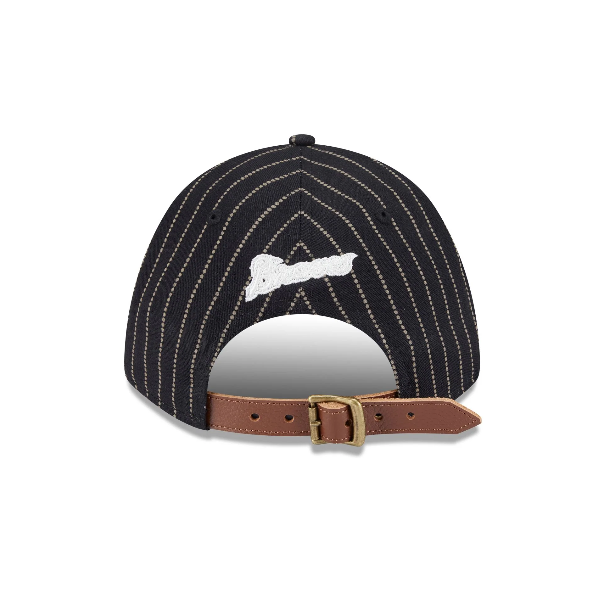 Atlanta Braves Dotted Pinstripe 9FORTY M-Crown A-Frame Adjustable Hat