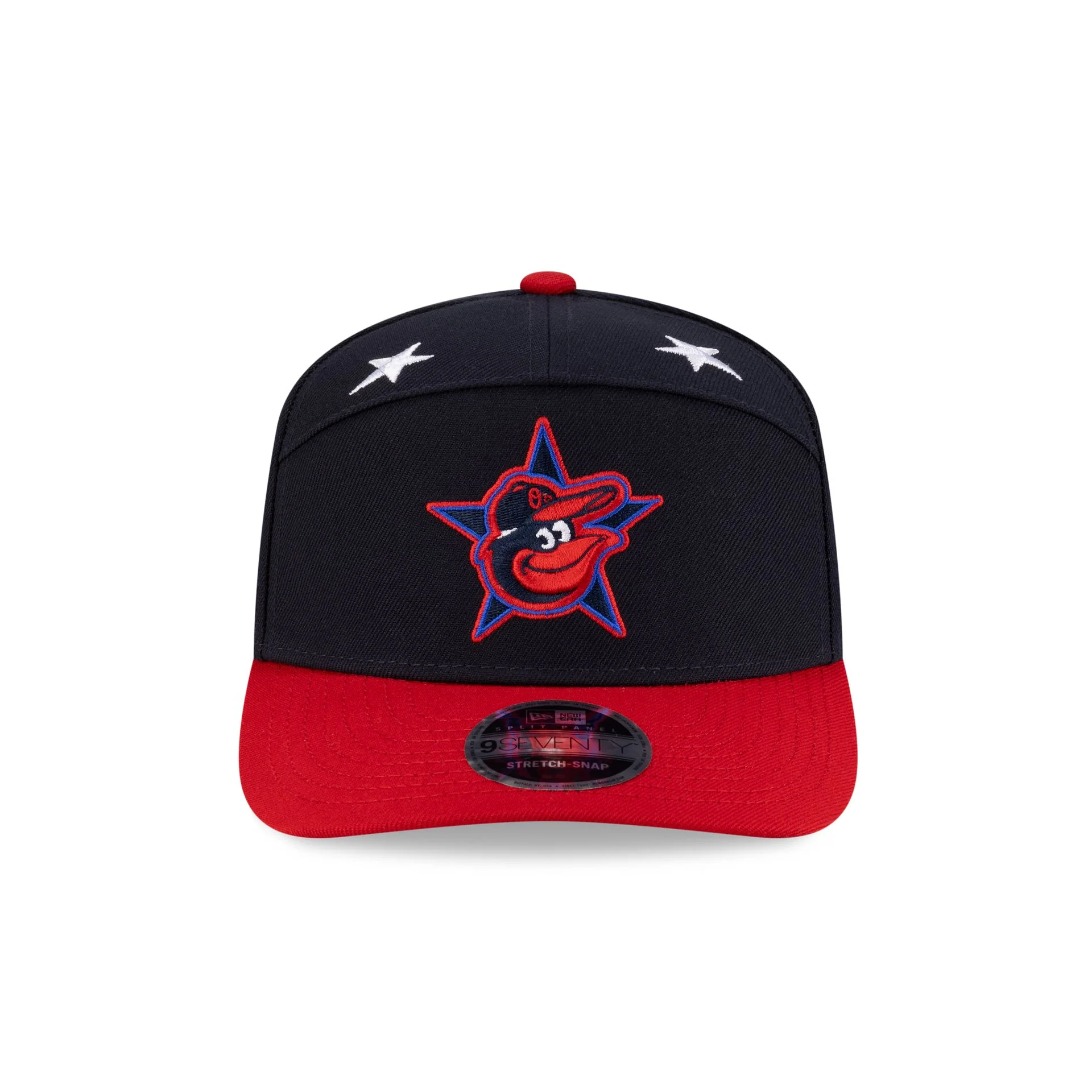 Baltimore Orioles 2025 All-Star Game Workout Split Panel 9SEVENTY Stretch-Snap Hat