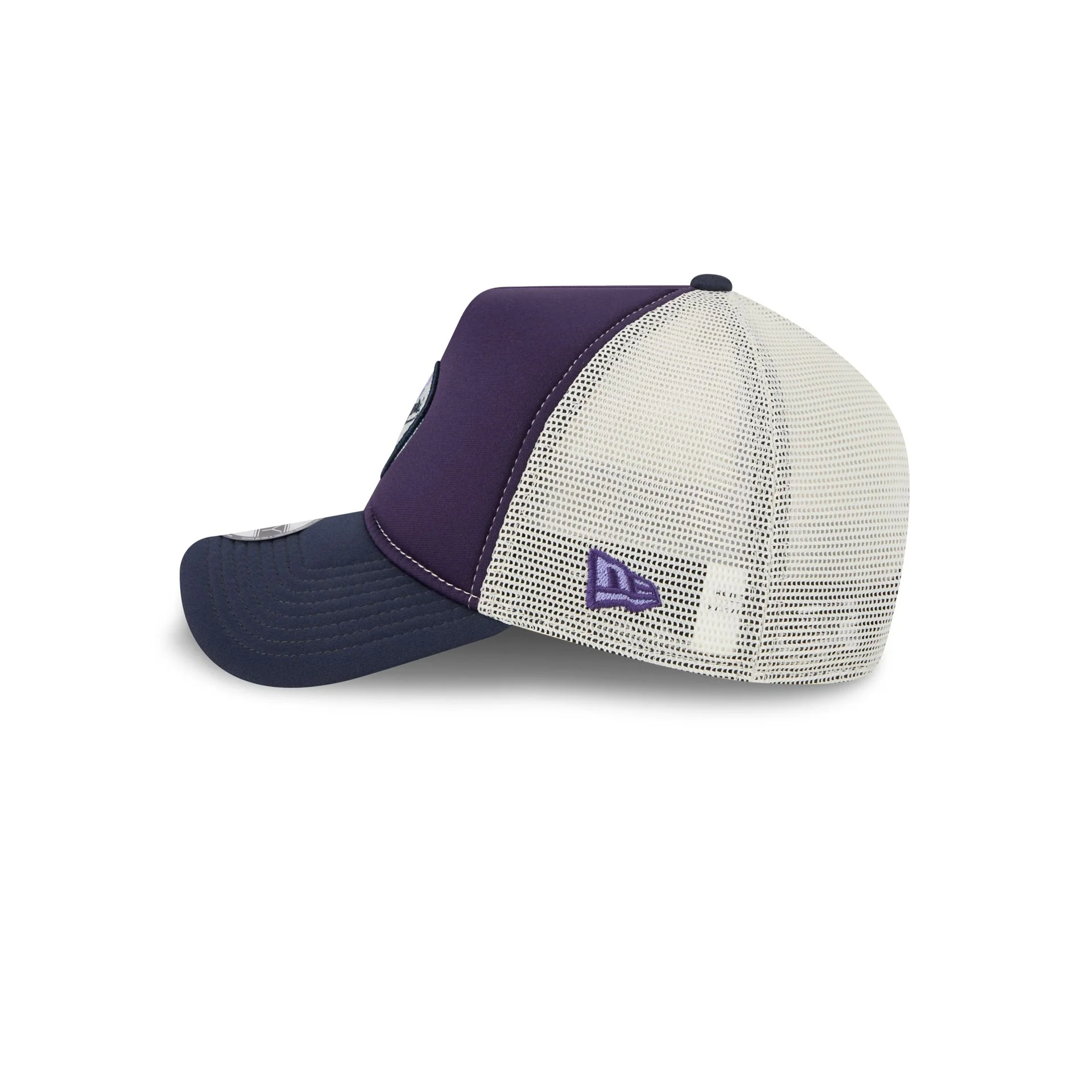 Los Angeles Dodgers Navy Purple 9FORTY A-Frame Trucker Hat