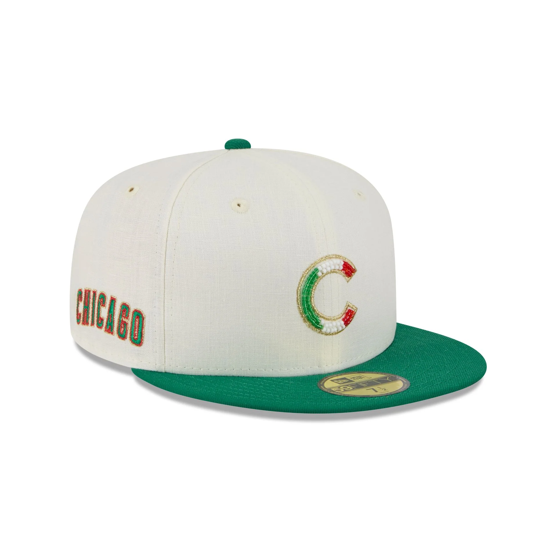 Chicago Cubs Beaded Linen 59FIFTY Fitted Hat