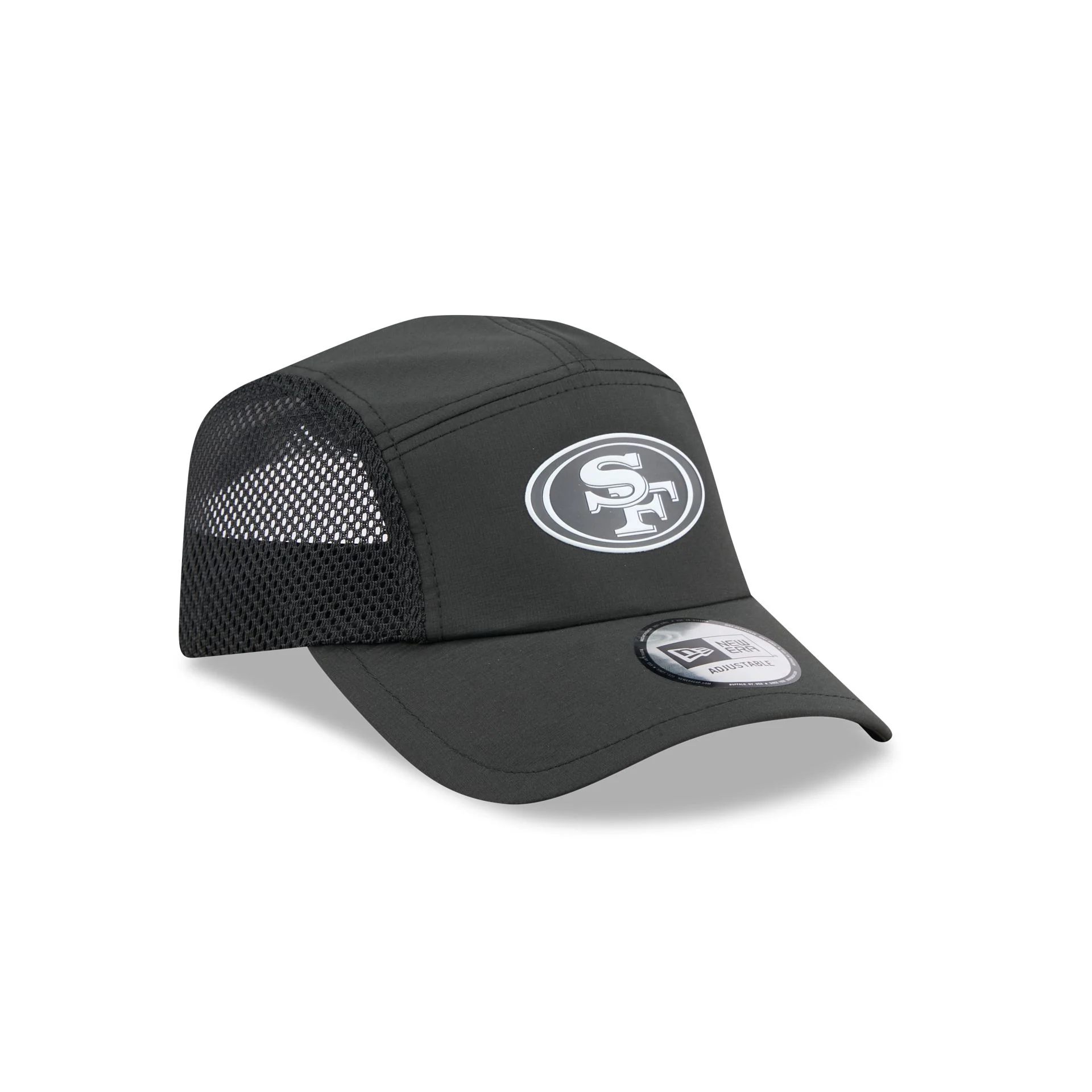 San Francisco 49ers Black Poly Runner Adjustable Hat