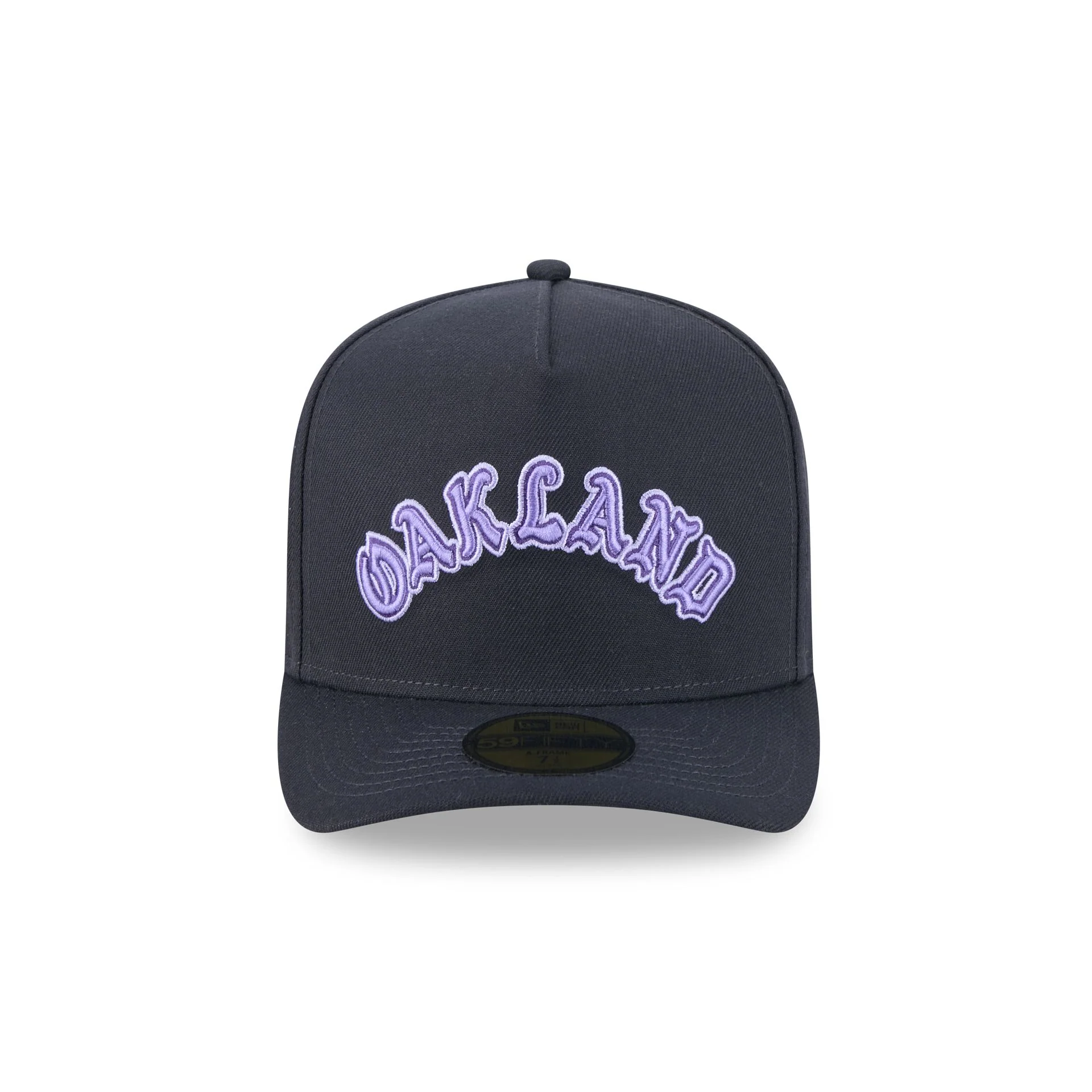 Oakland Athletics Navy Lavender 59FIFTY A-Frame Fitted Hat