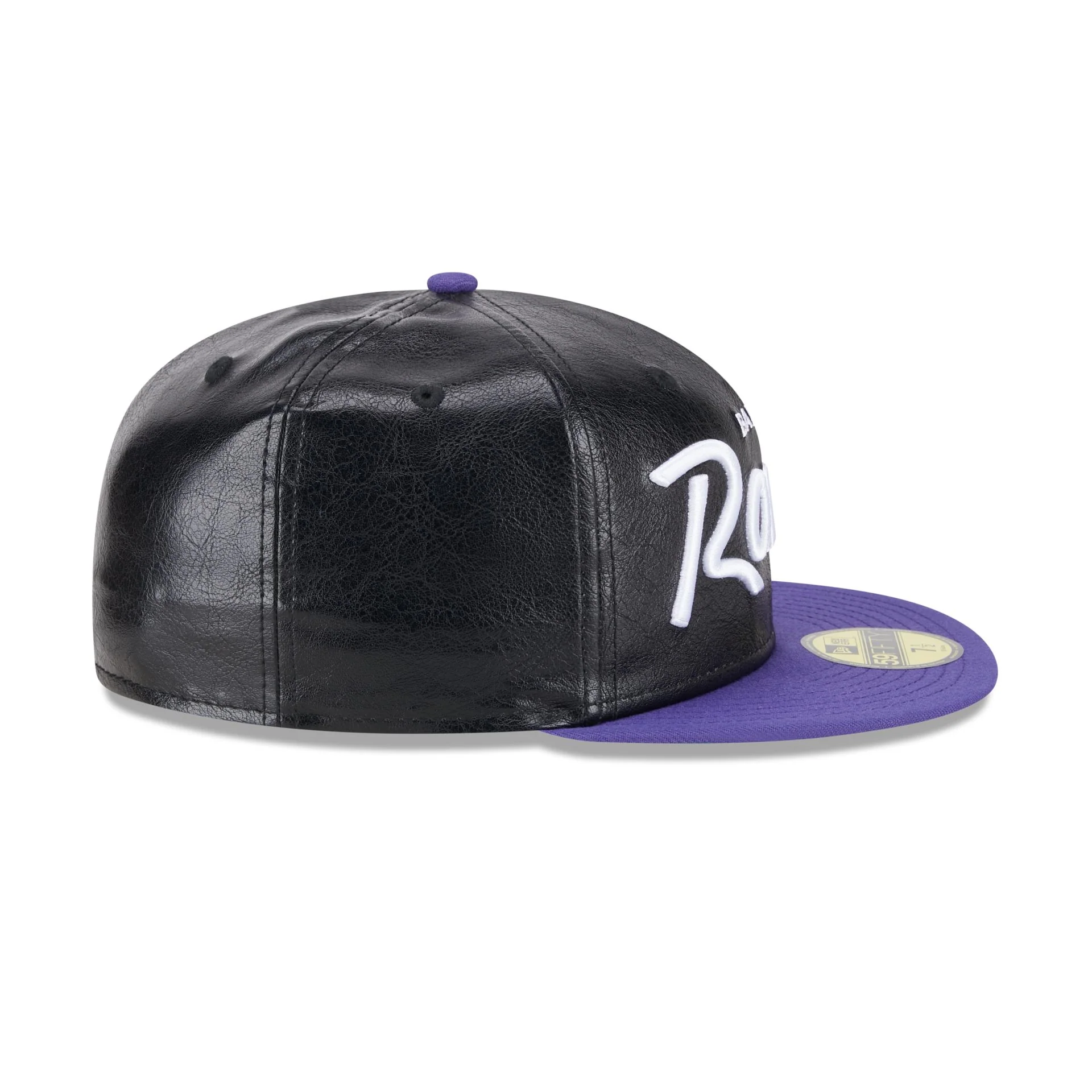 Baltimore Ravens Faux Leather Crown 59FIFTY Fitted Hat