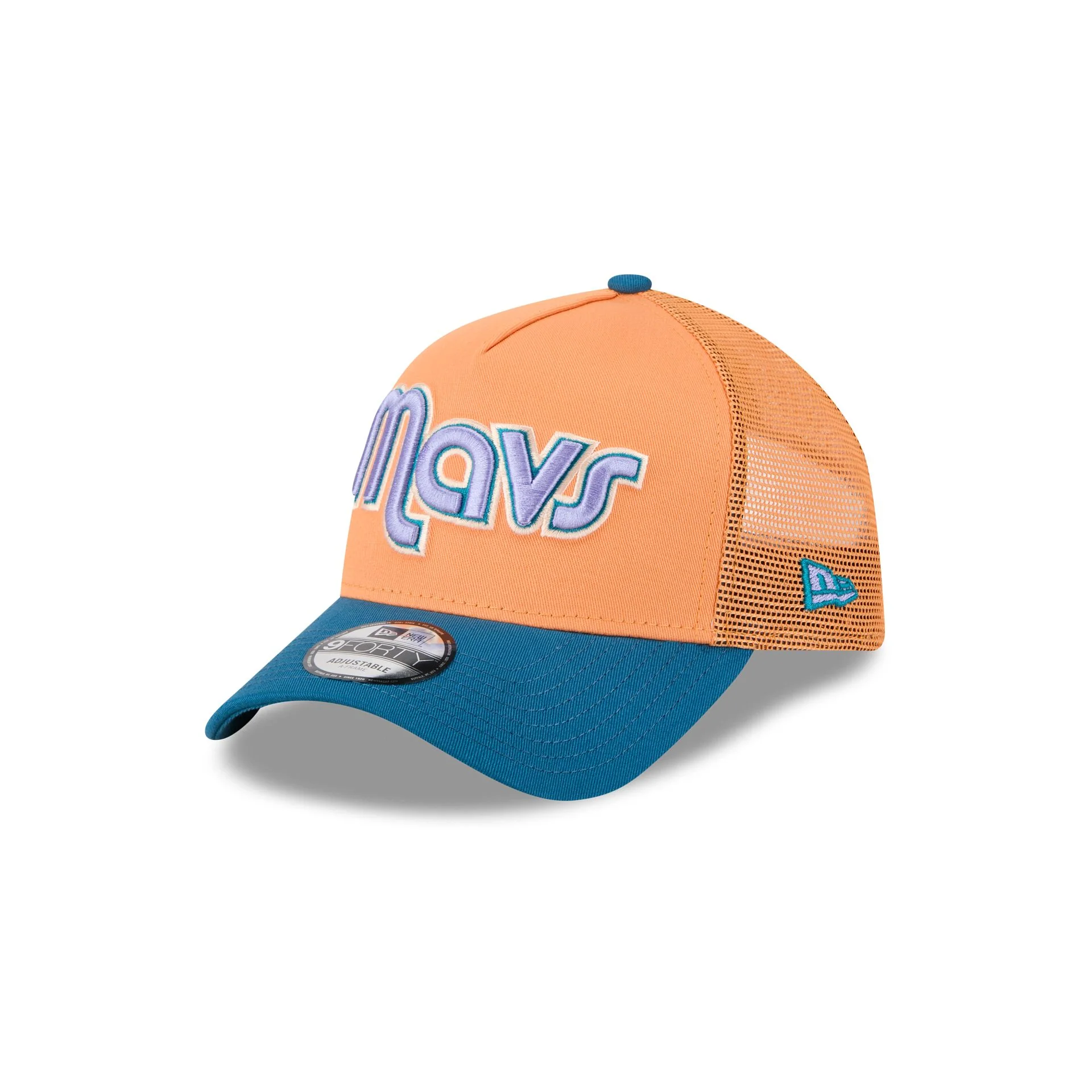 Dallas Mavericks Orange Glaze 9FORTY A-Frame Trucker Hat
