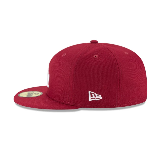 Los Angeles Dodgers Cardinal Basic 59FIFTY Fitted Hat