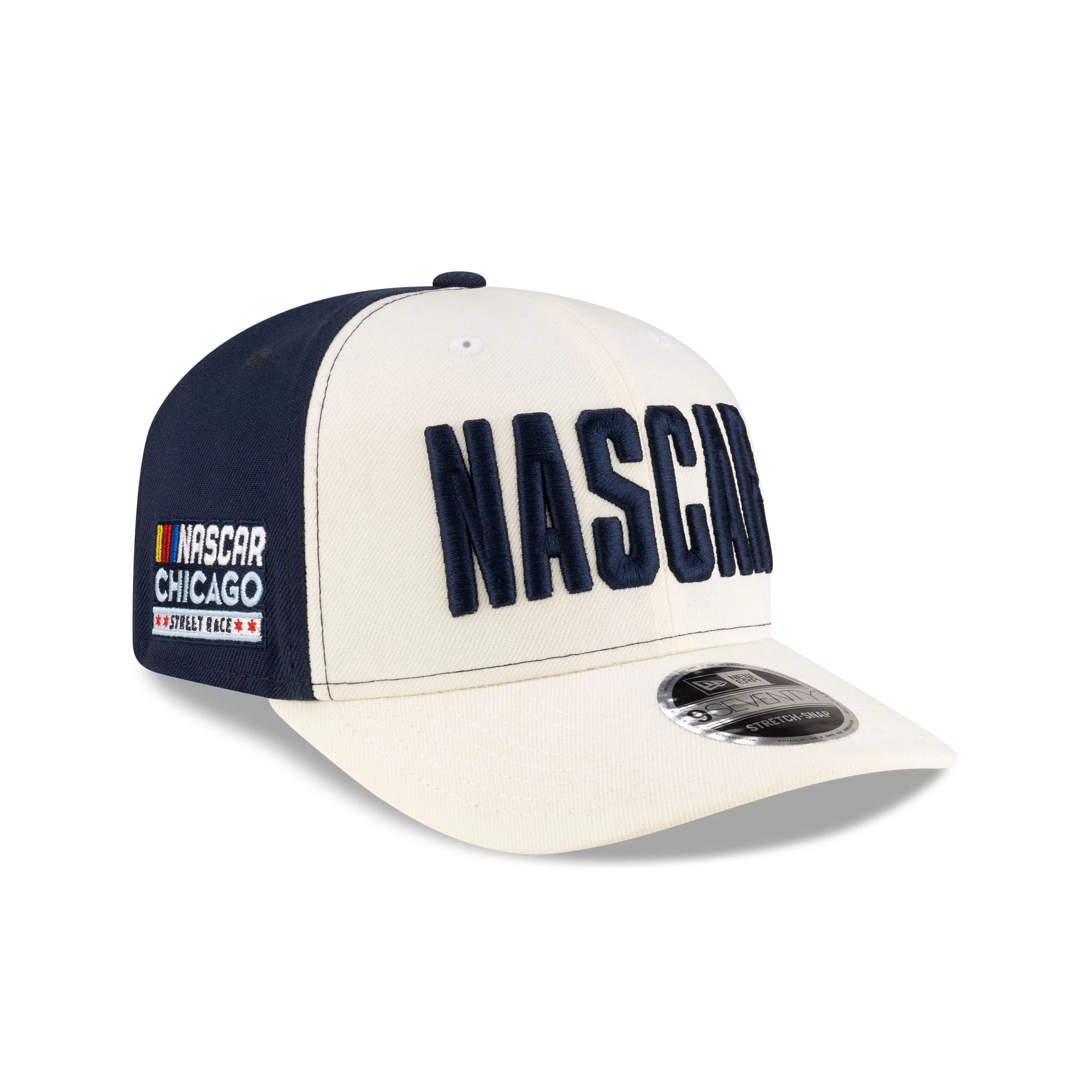 NASCAR Chicago Street Race Chrome Navy 9SEVENTY Stretch-Snap Hat