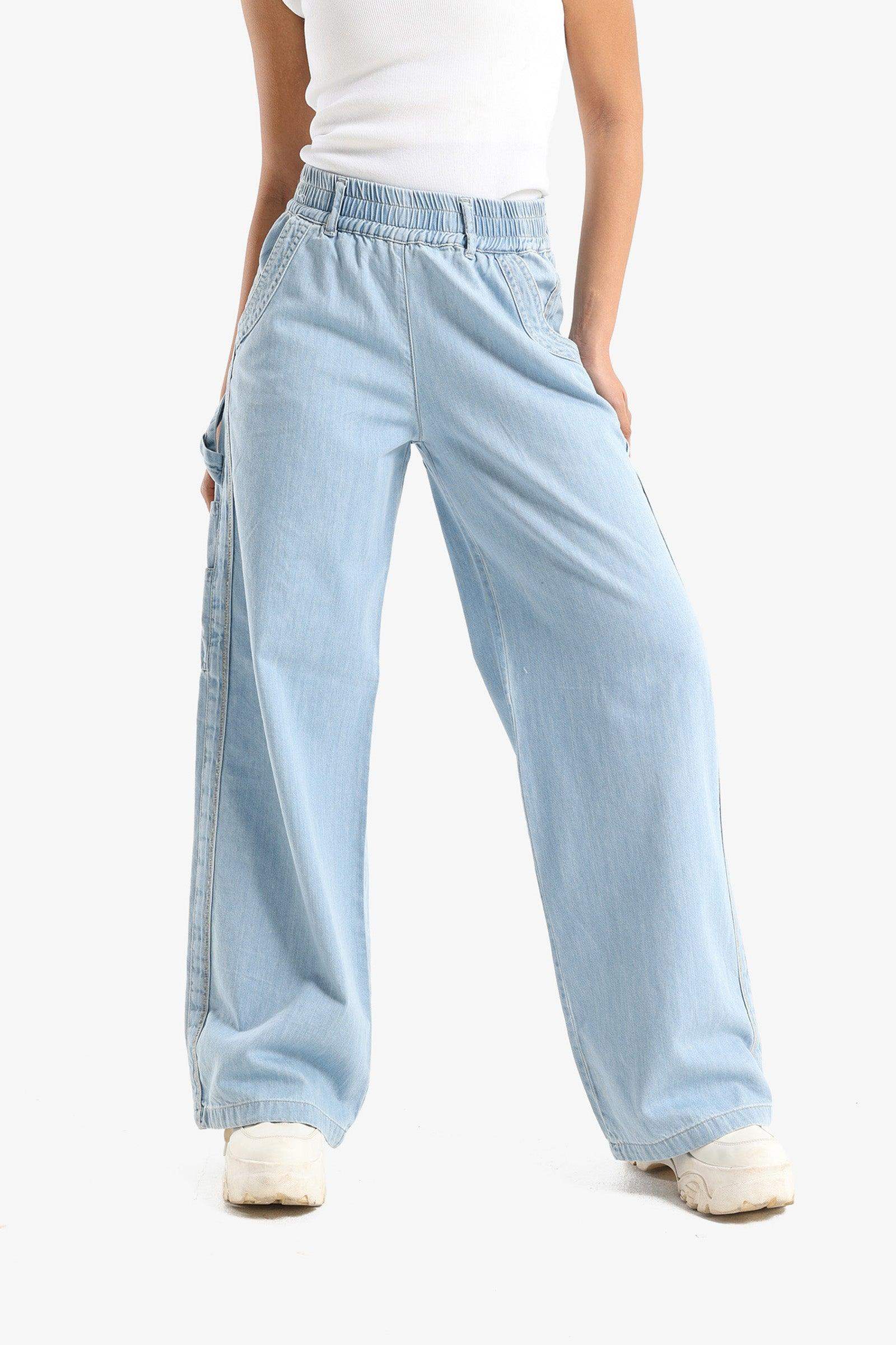 Blue Wide Leg Jeans