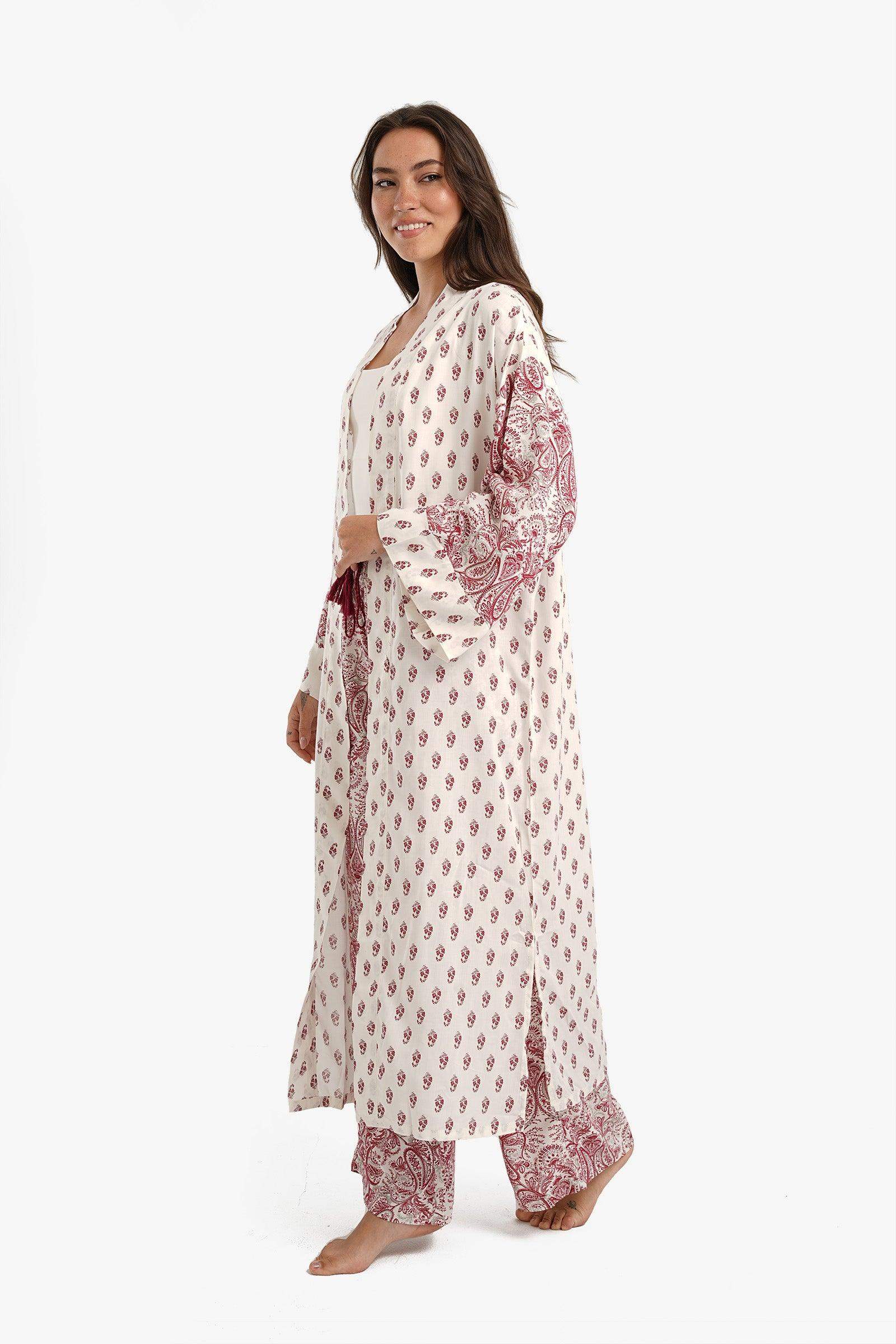 Printed Midi Length Robe