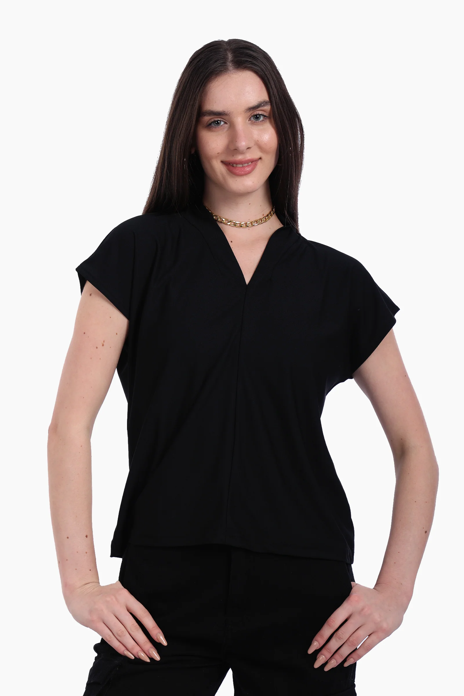 Black Crepe Blouse
