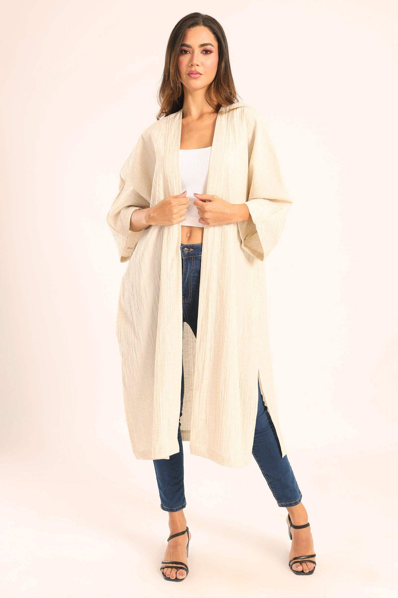 Textured Pattern Kimono