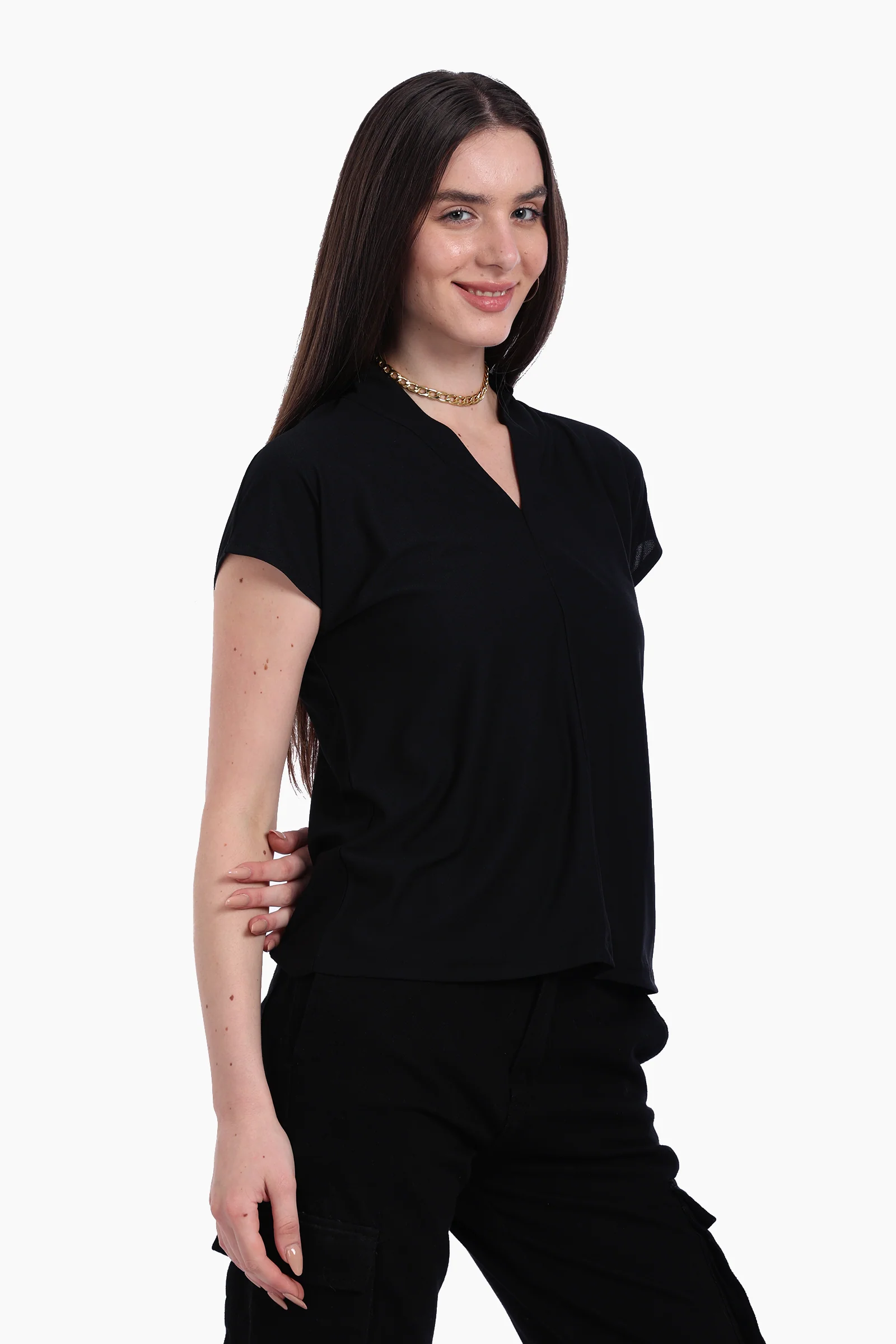 Black Crepe Blouse