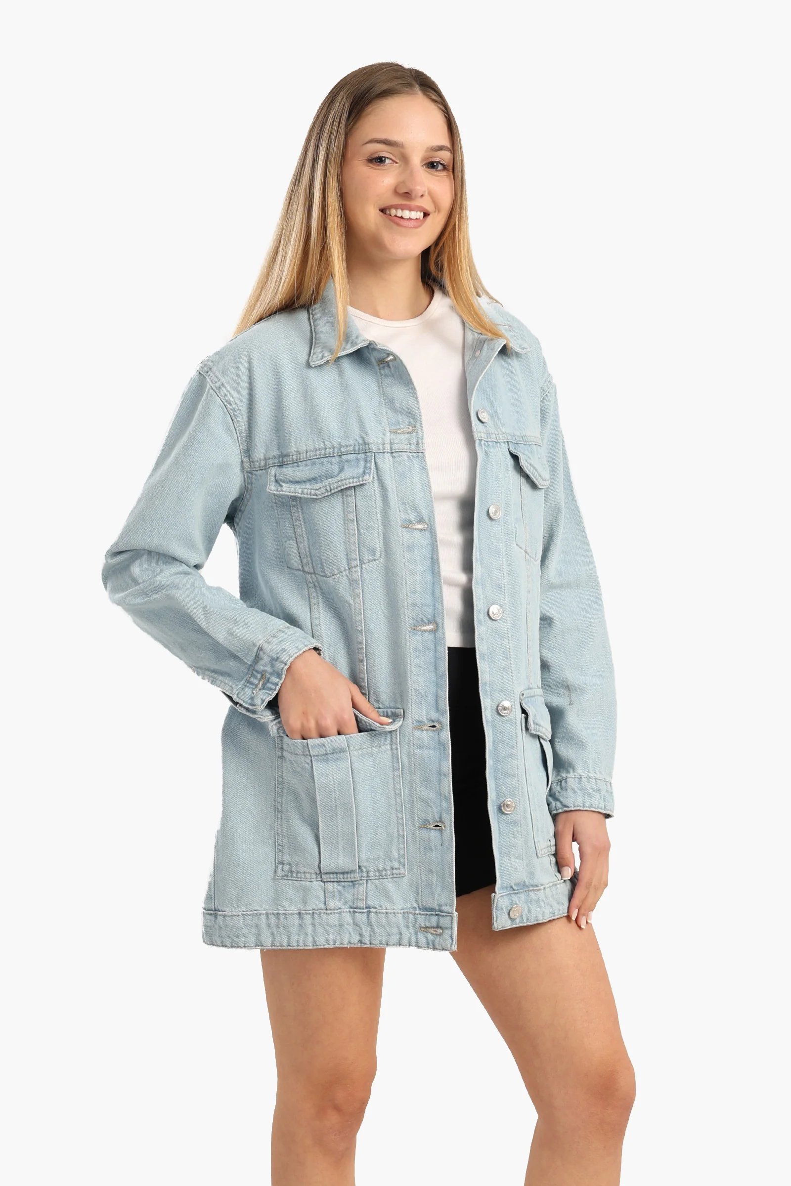 Blue Oversized Denim Jacket