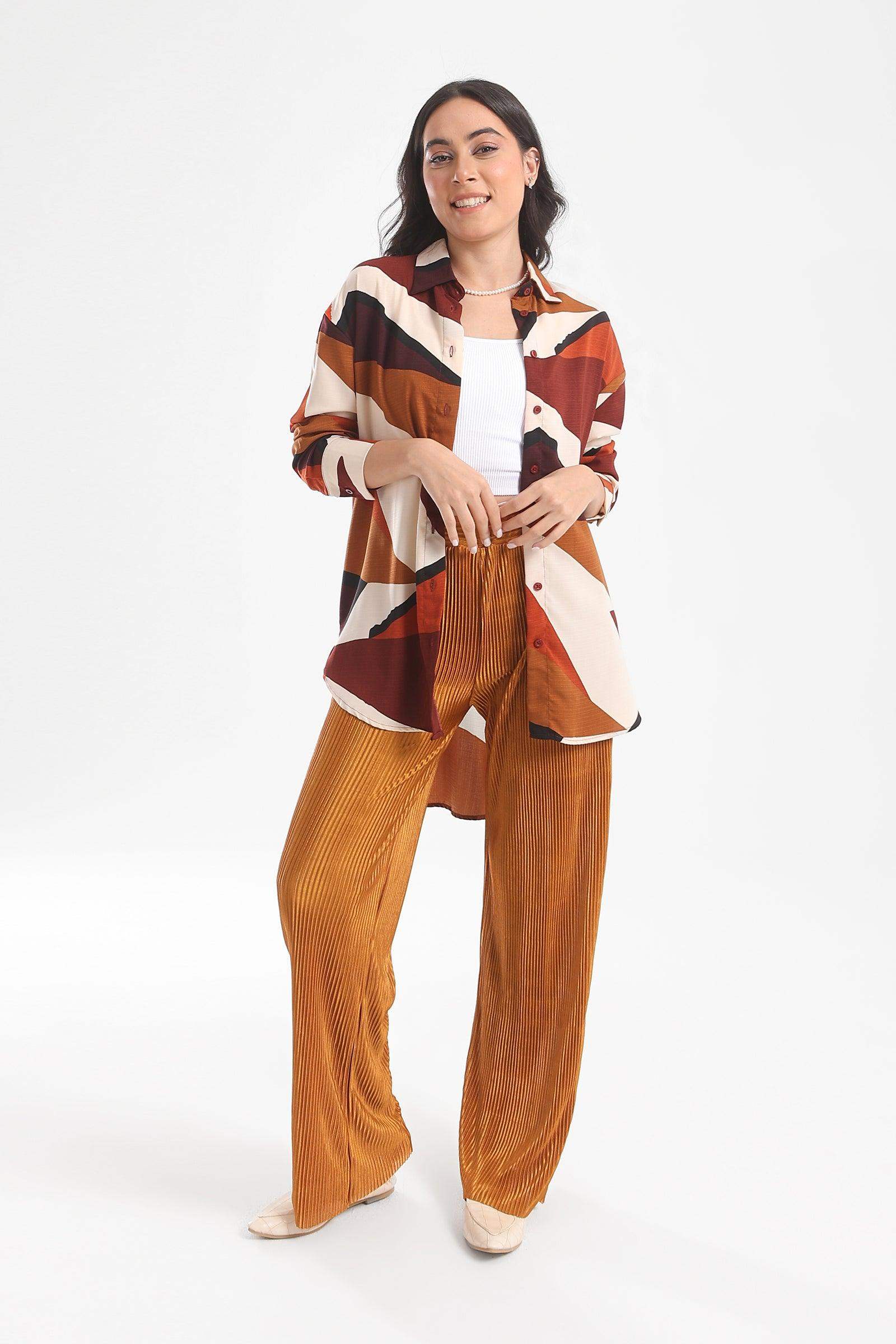 High Low Printed Shirt