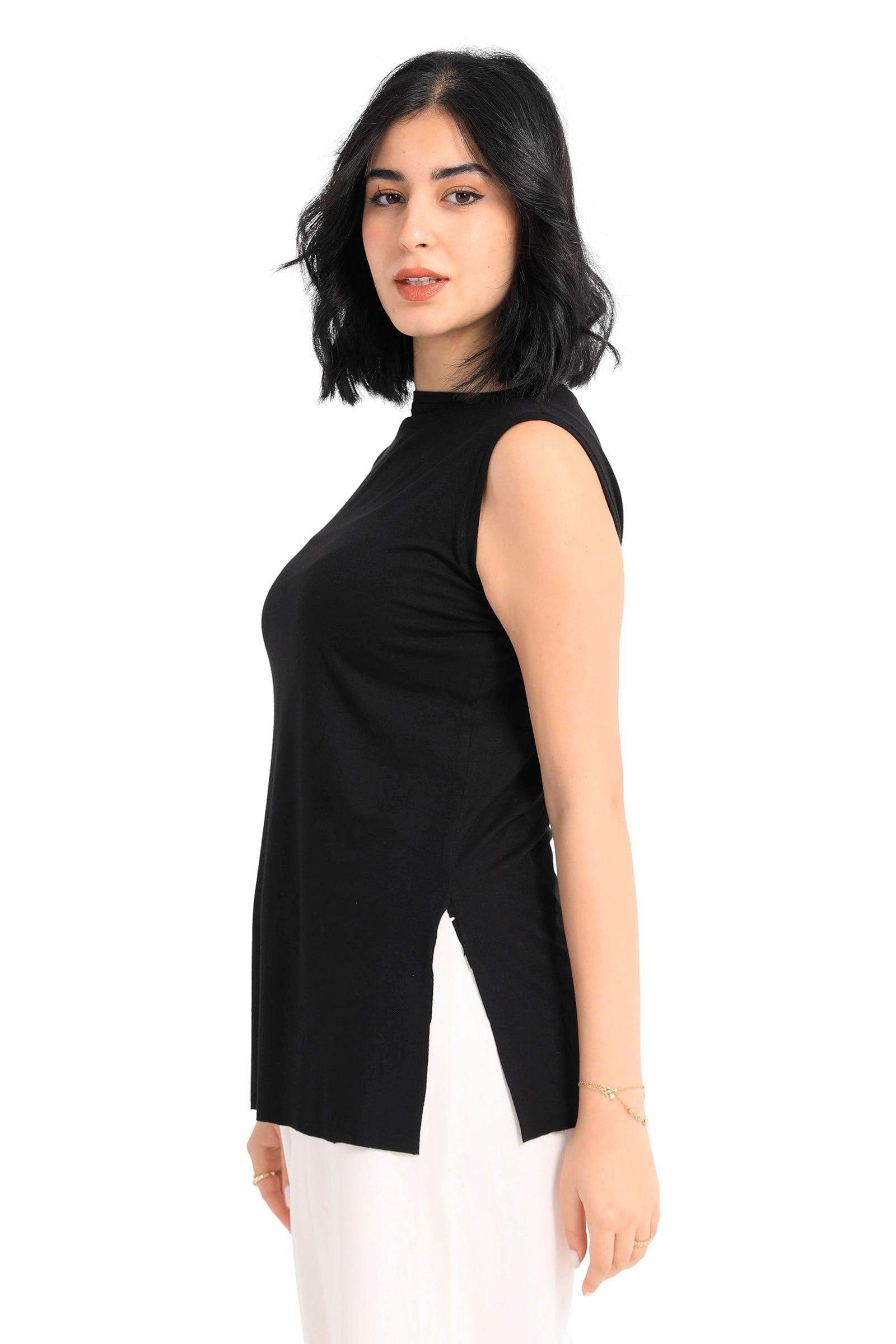 Viscose T-Shirt with Slits