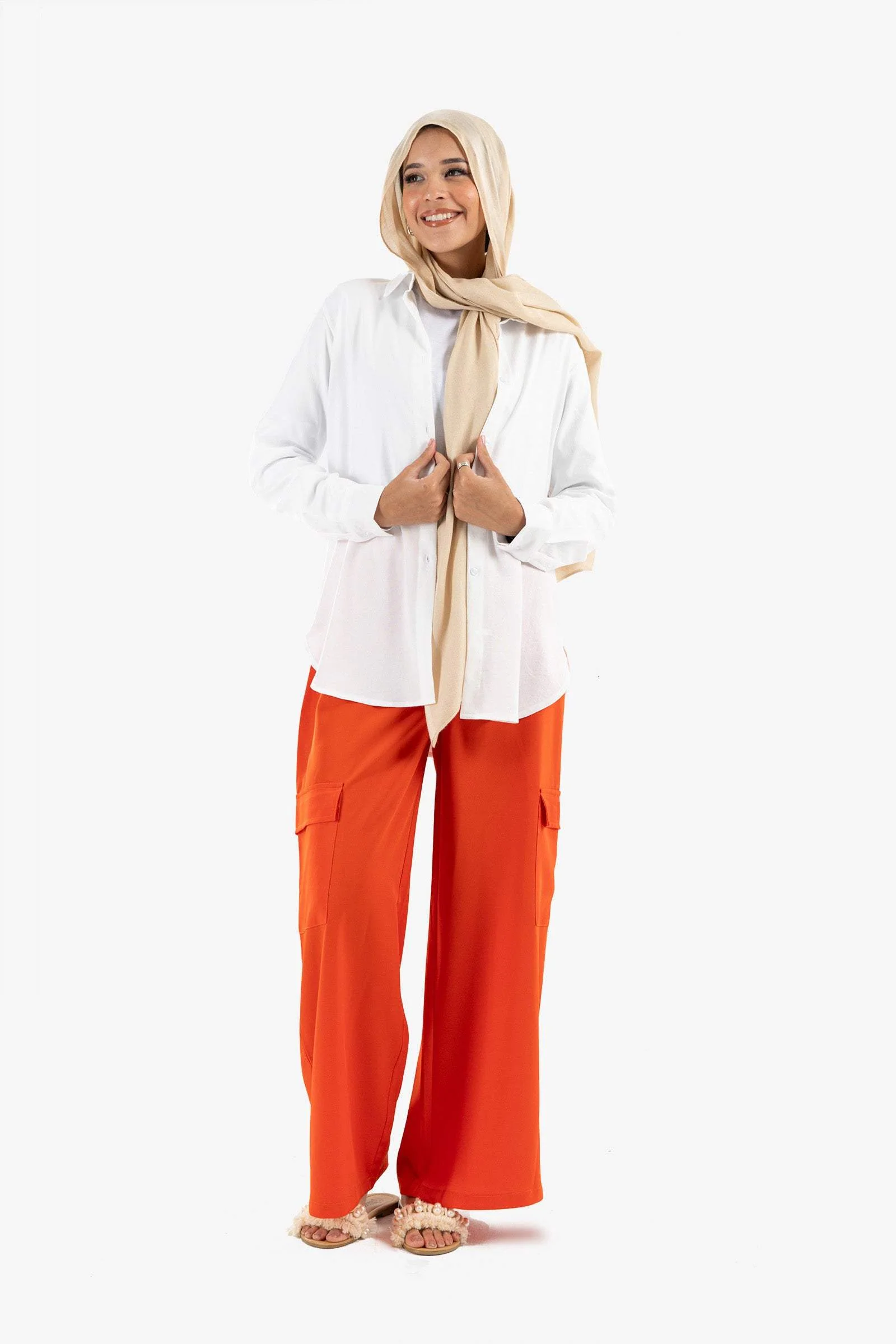 Off White Asymmetrical Shirt