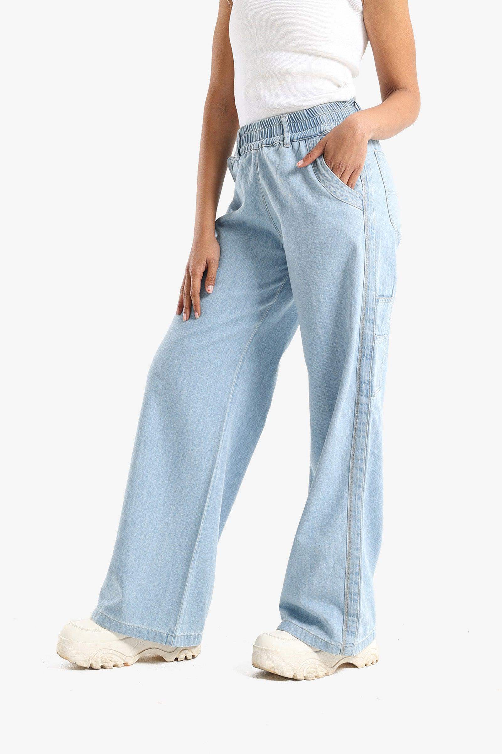 Blue Wide Leg Jeans