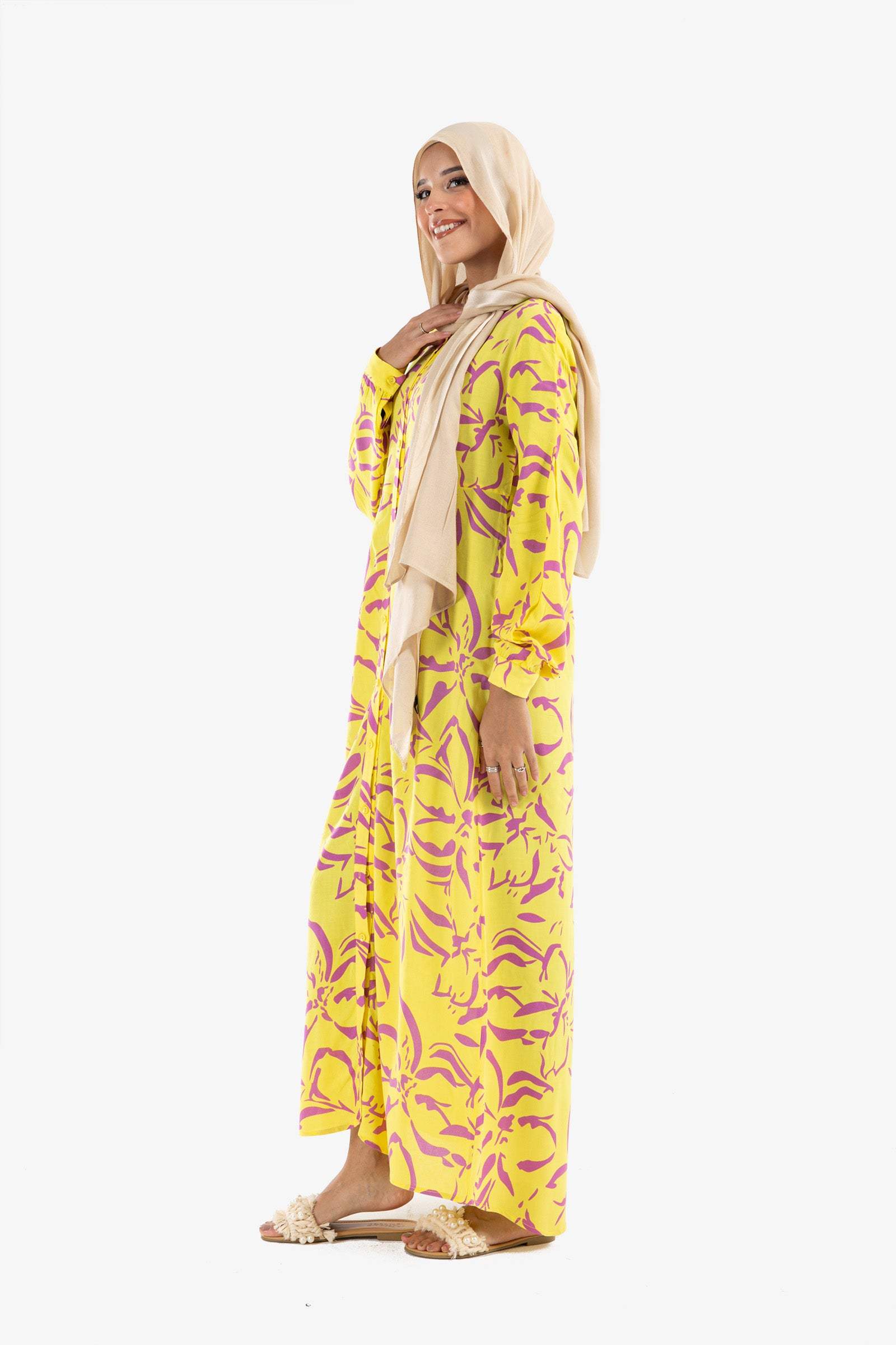 Viscose Colored Shirt Dress