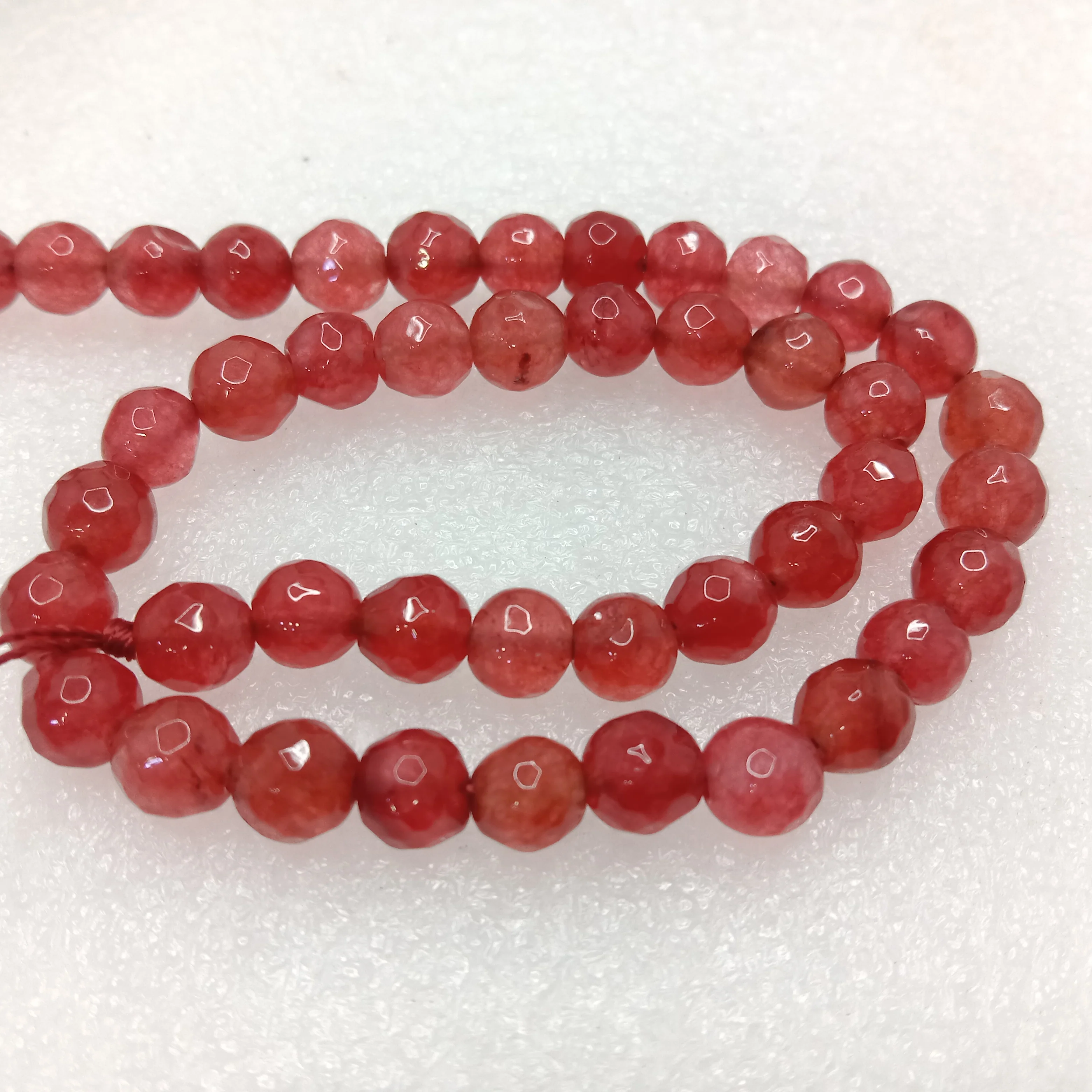 Tomato red High Quality agate Round Beads 6mm 1 string(60pcs)