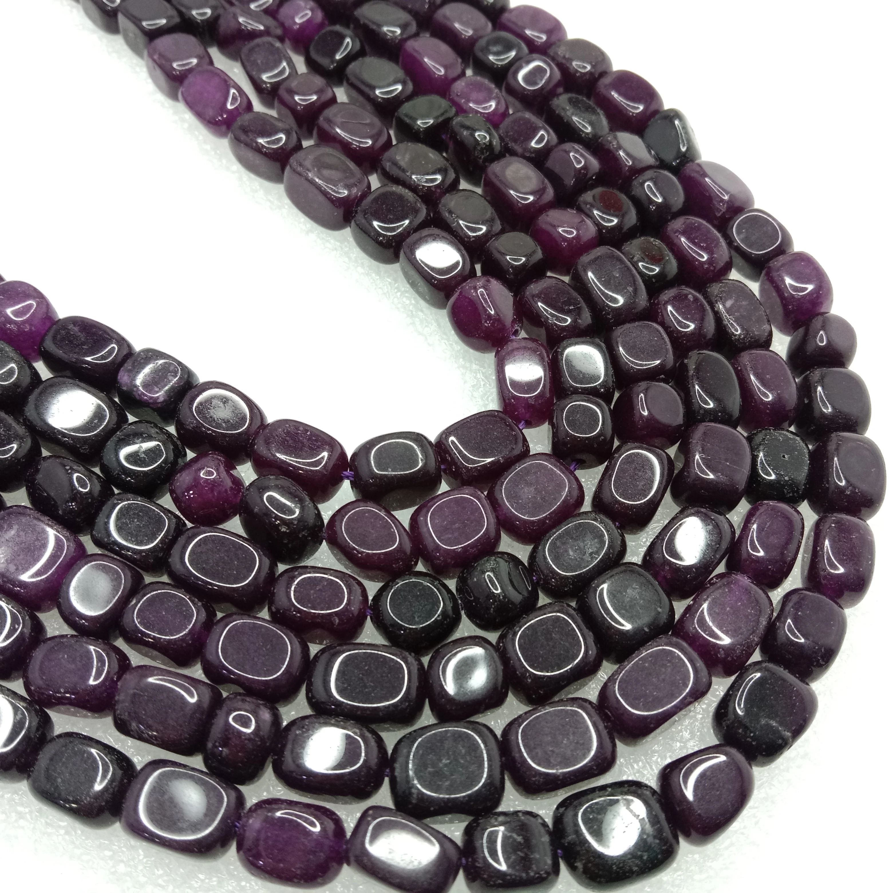 Dark Purple emeytist High quality tumble stone beads 1 string