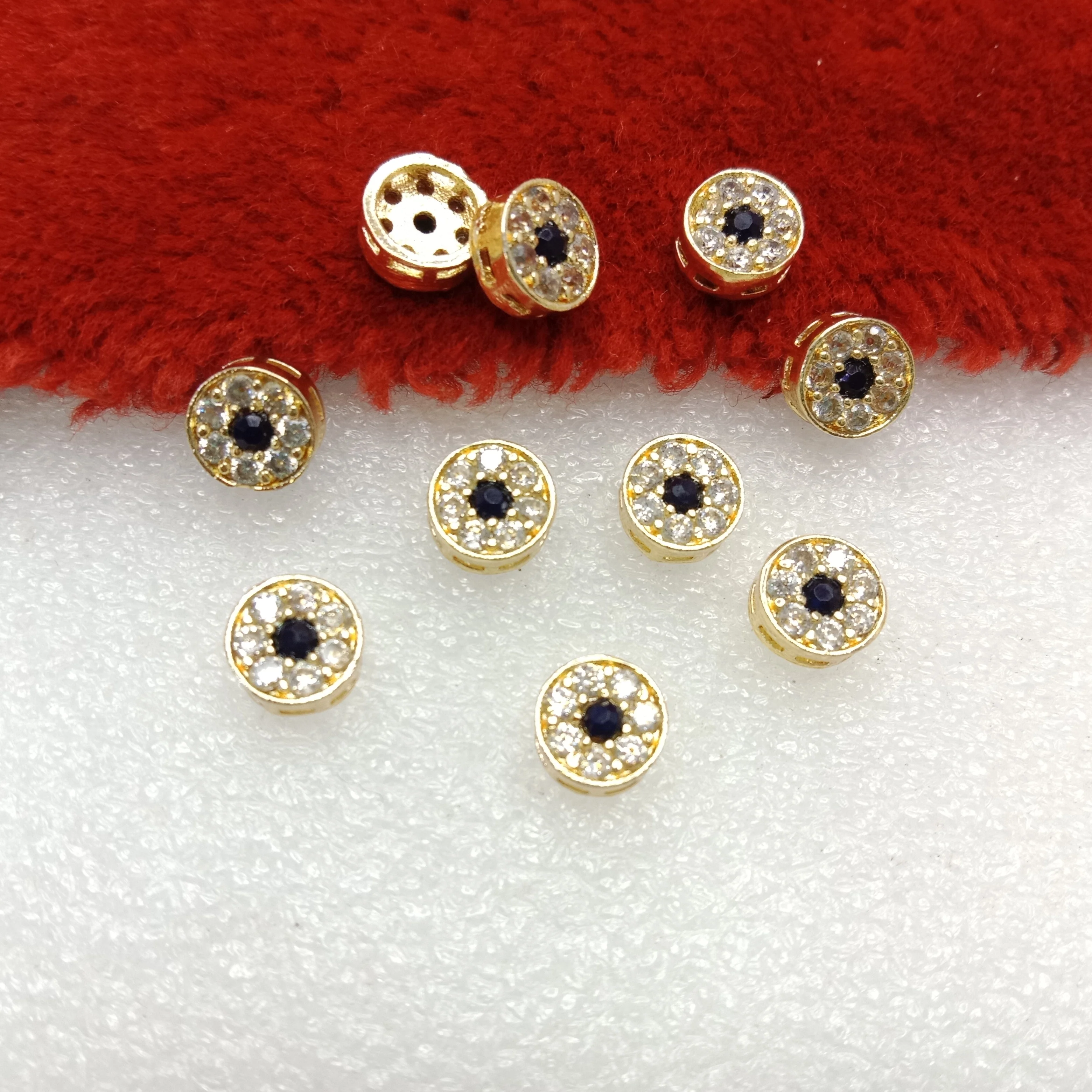 Black round shape(10pcs) high quality AD connectors (8mm)(2cm)