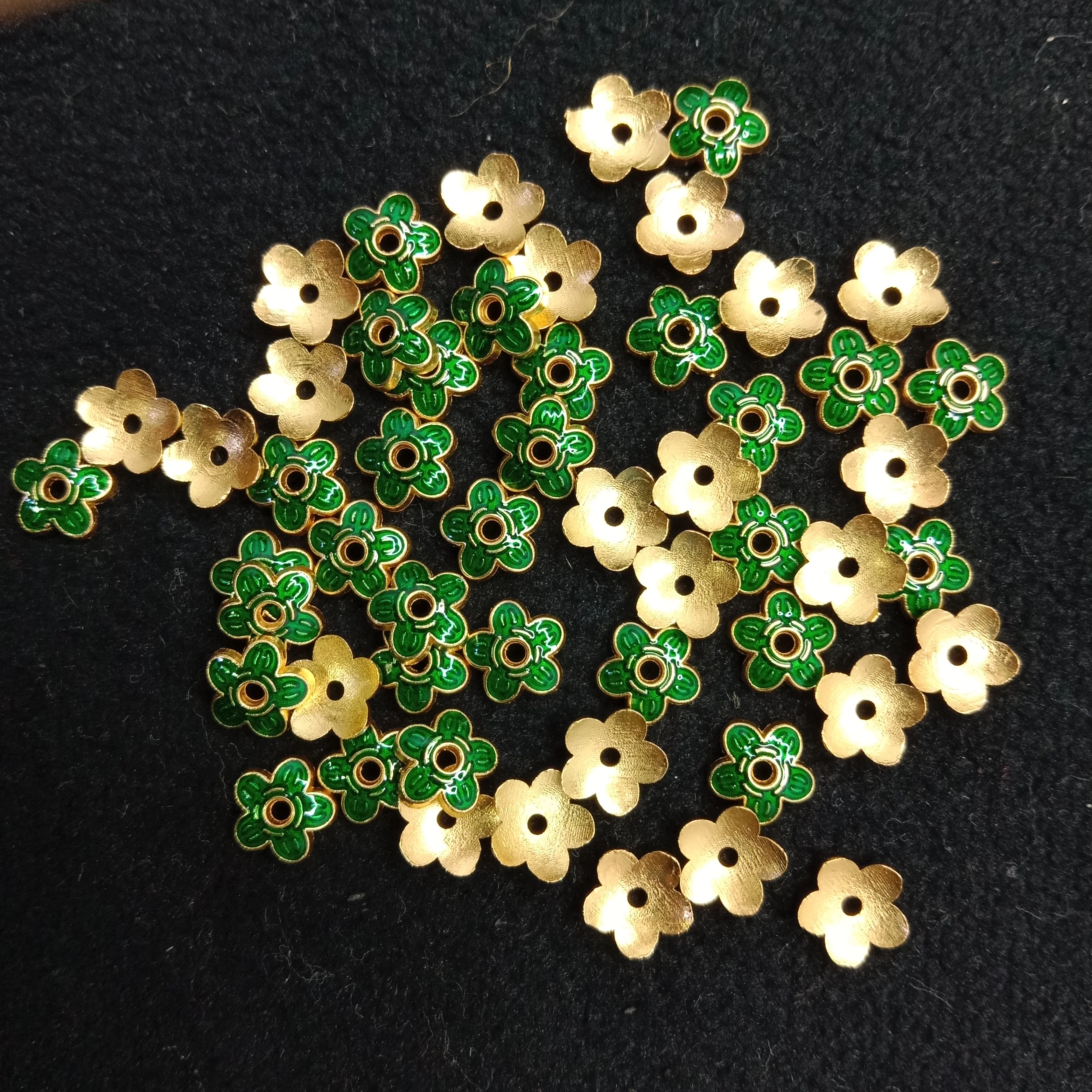 Meenakari flower cap's (100pcs)