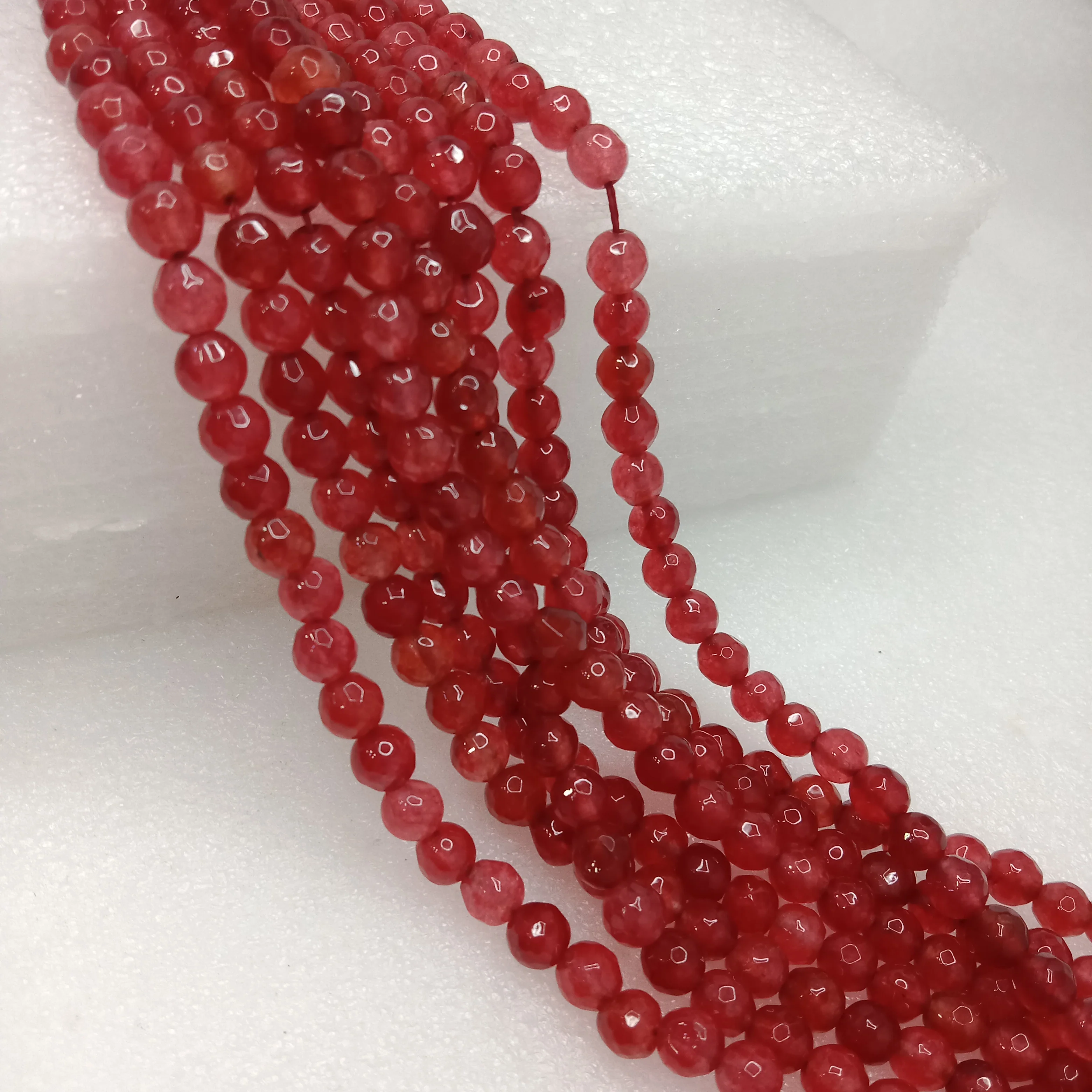 Tomato red High Quality agate Round Beads 6mm 1 string(60pcs)