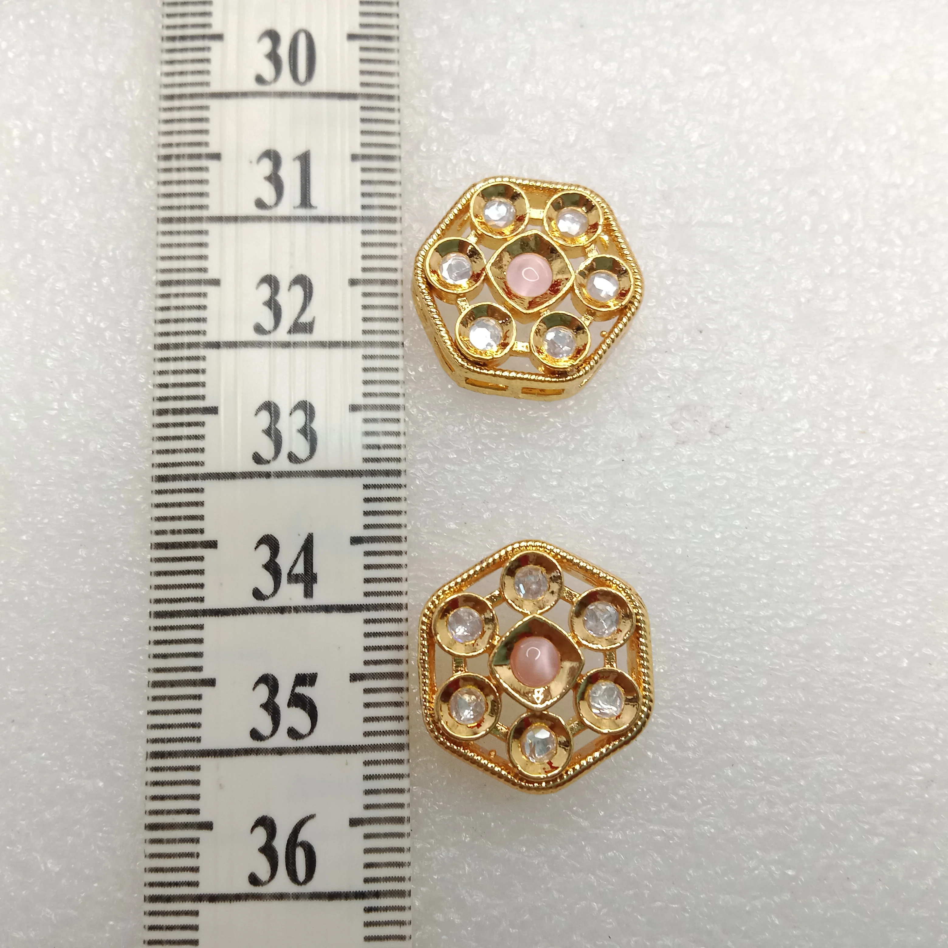 Light pink(6pcs) high quality kundan connectors 18mm(2cm)