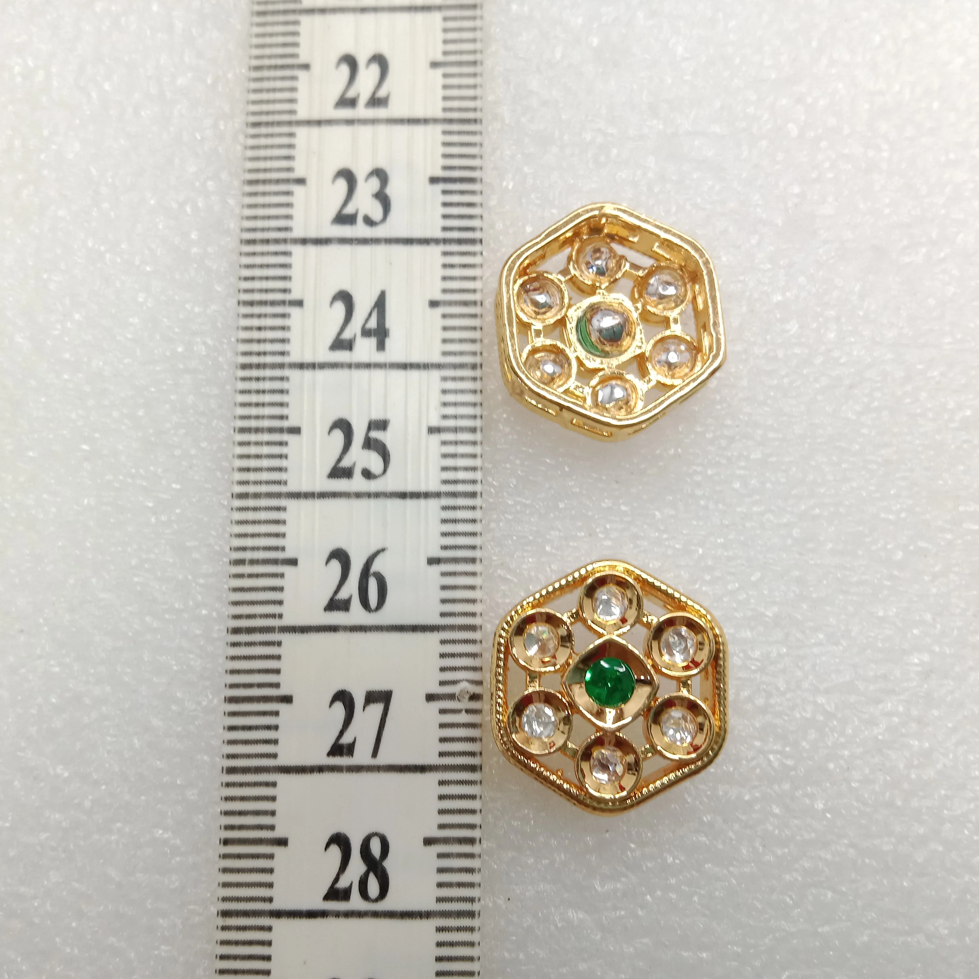 Dark green(6pcs) high quality kundan connectors 18mm(2cm)