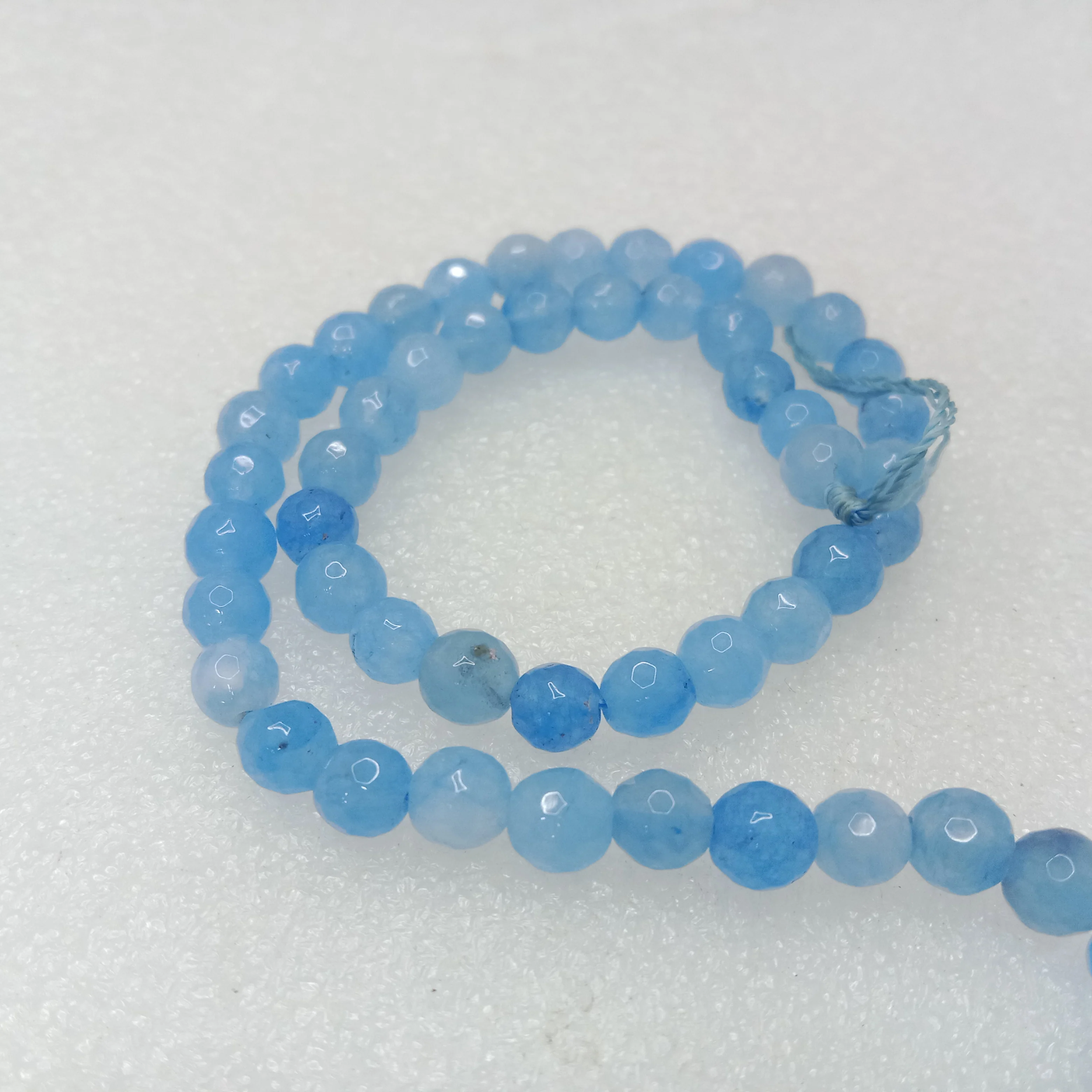 Light blue High Quality agate Round Beads 6mm 1 string(60pcs)