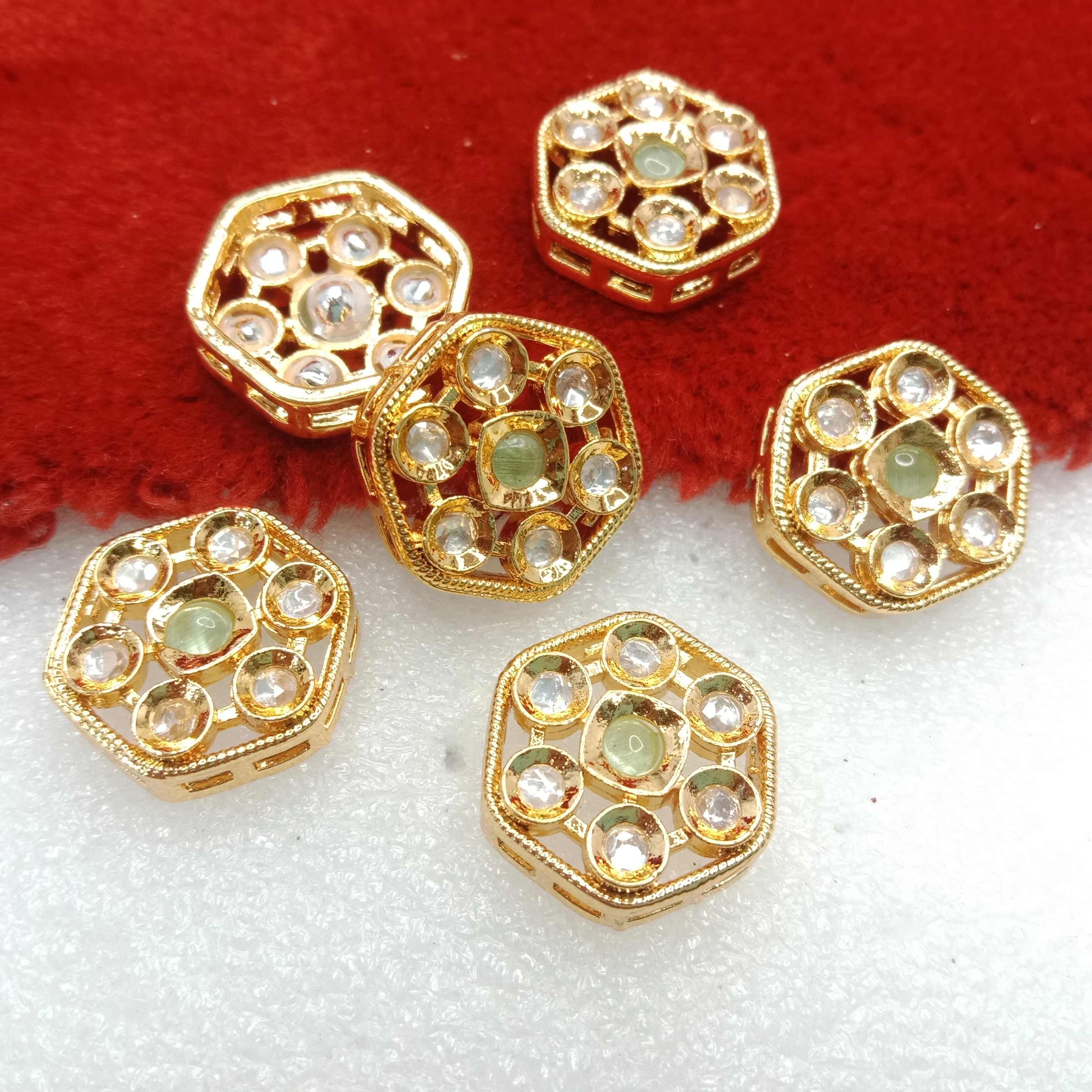 Mint(6pcs) high quality kundan connectors 18mm(2cm)