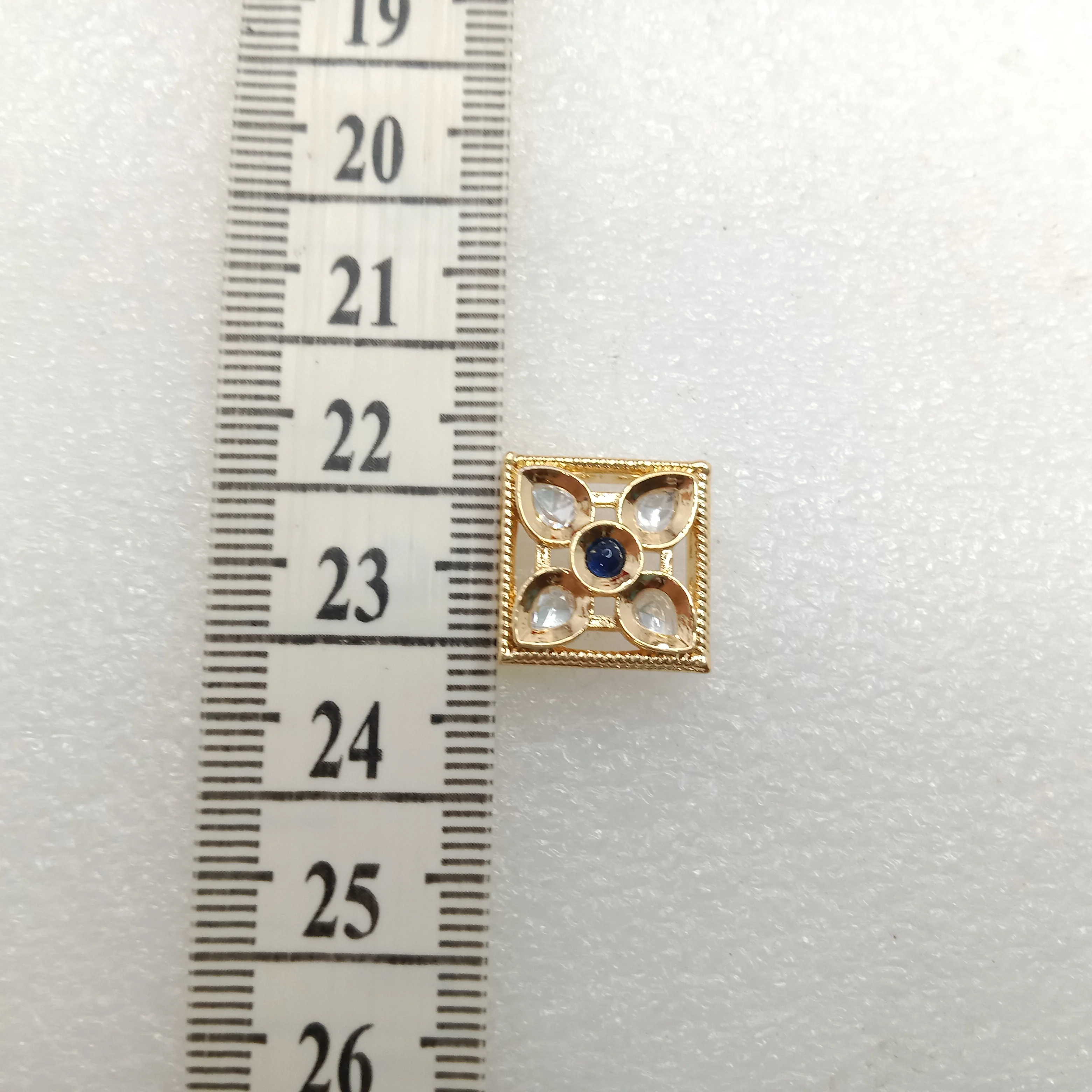 Dark blue (6pcs) high quality kundan connectors 14mm(2cm)