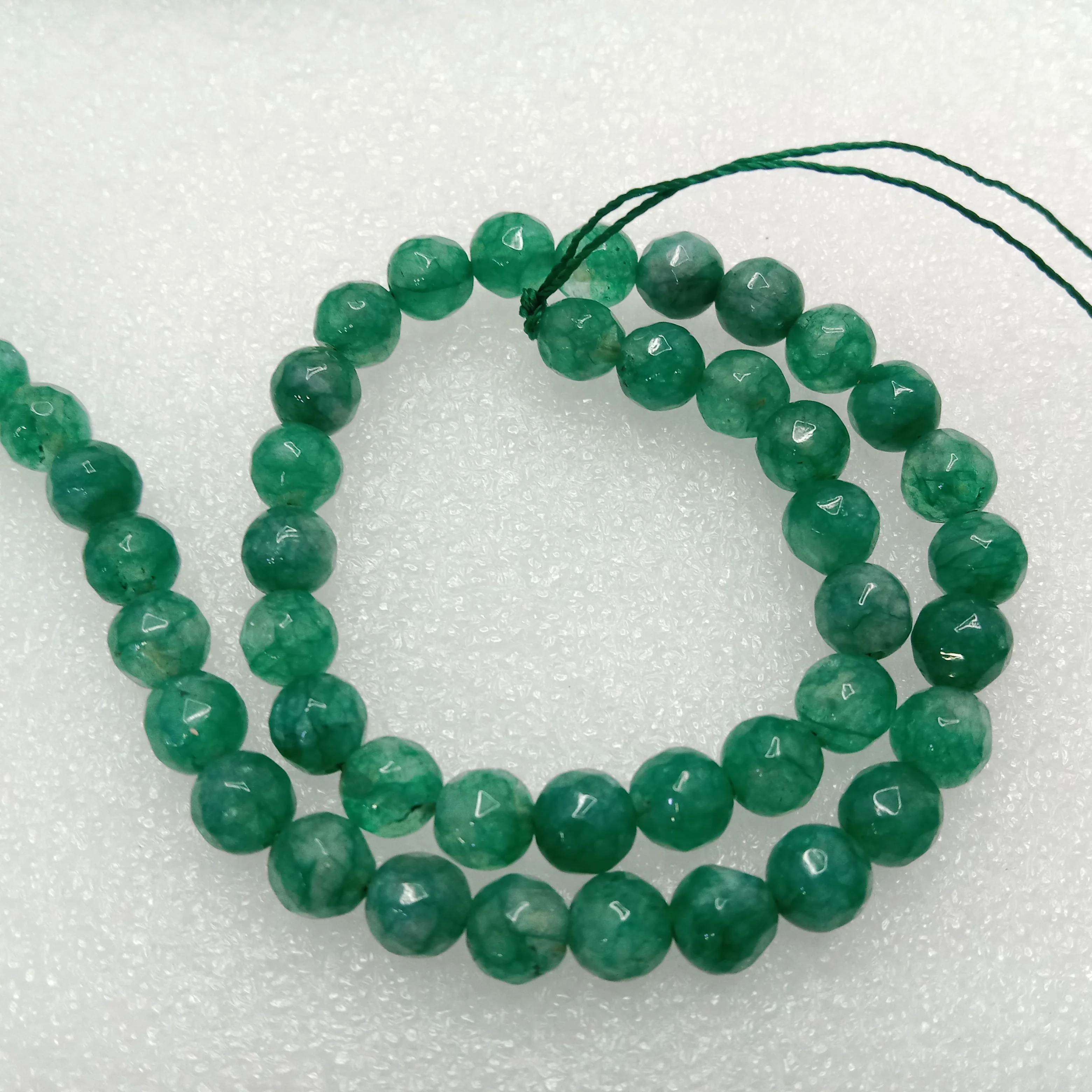 Green High Quality agate Round Beads 6mm 1 string(60pcs