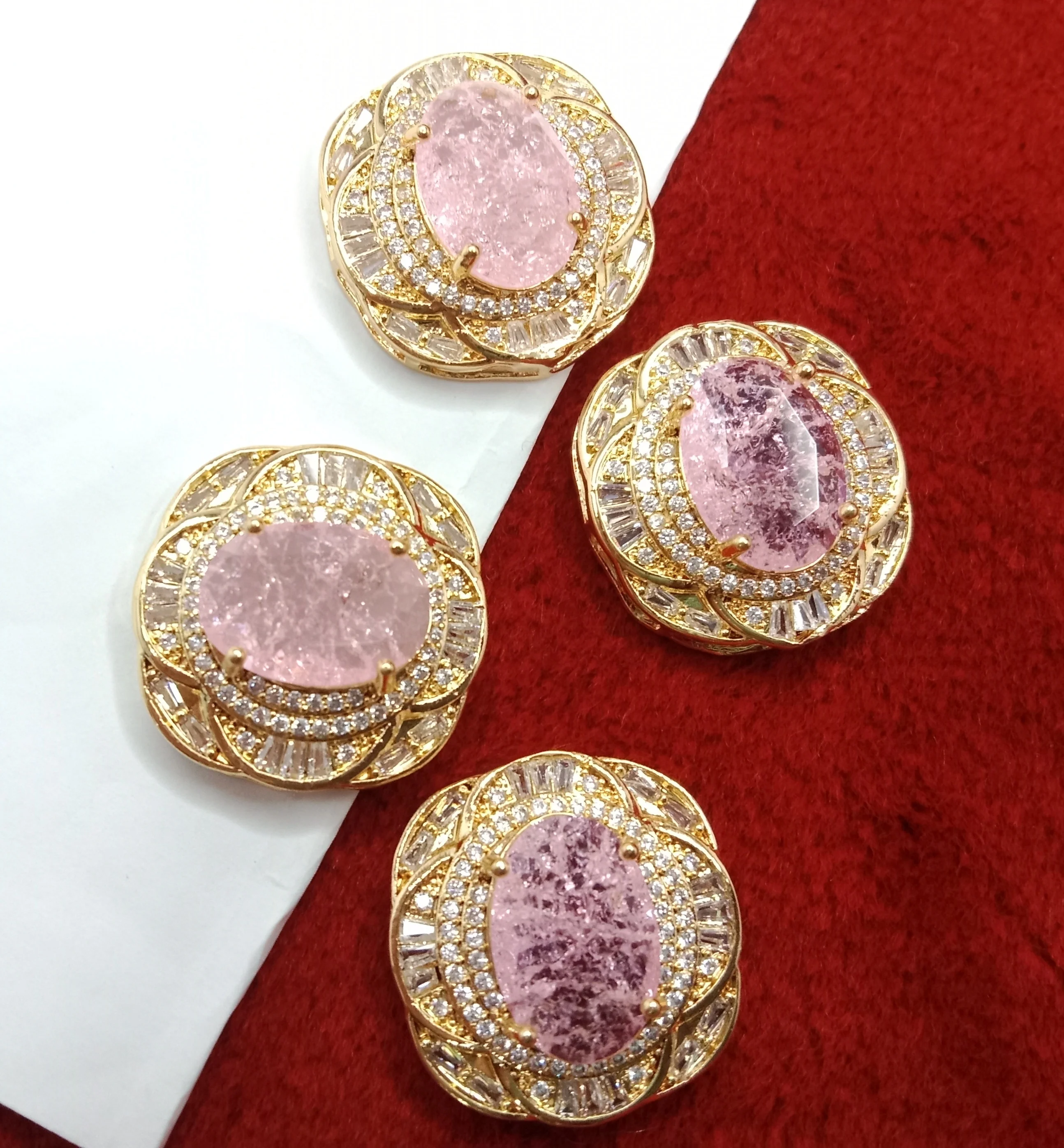 High quality pink colour AD connectors 22mm (2cm) (2pcs)