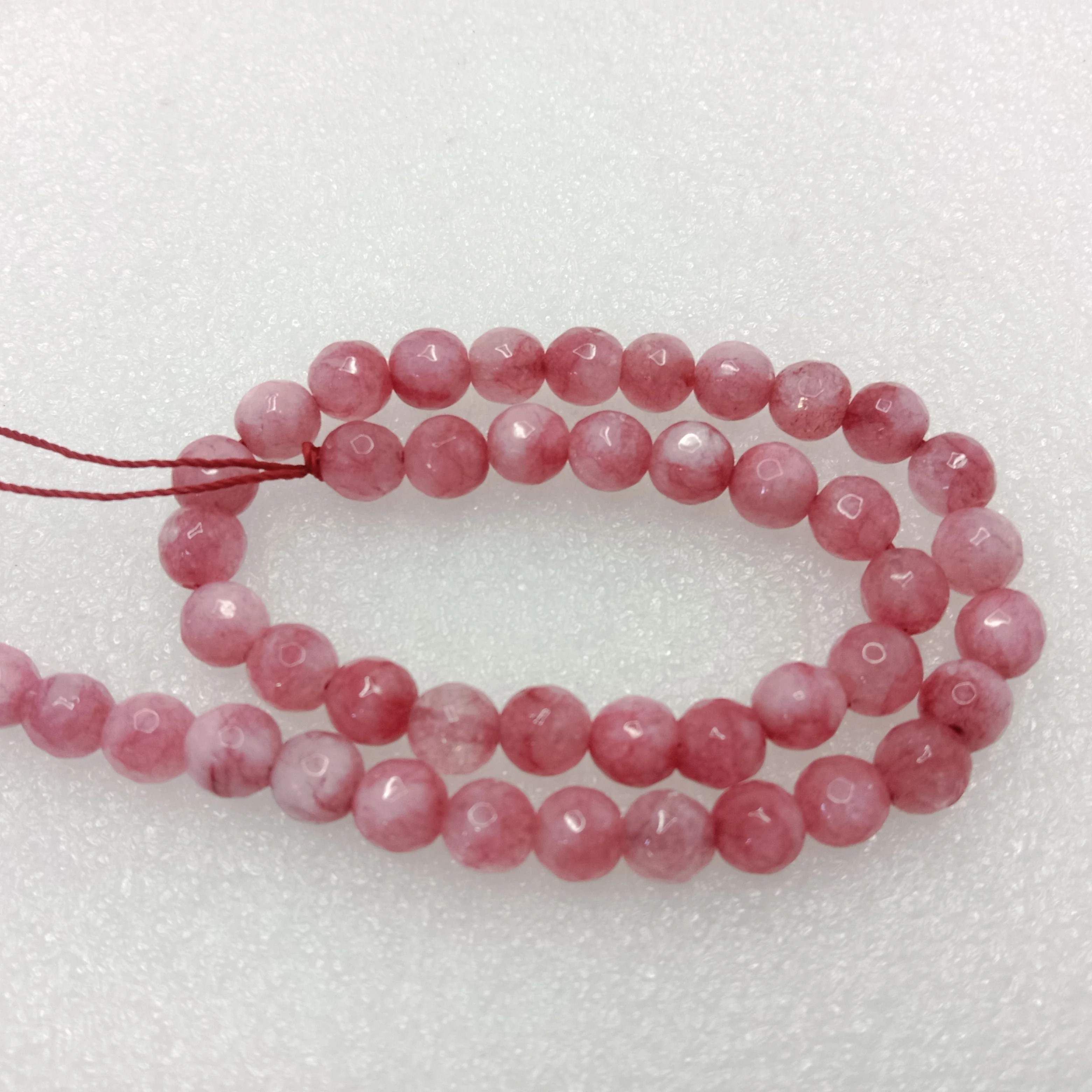 Light shaded pink High Quality agate Round Beads 6mm 1 string(60pcs