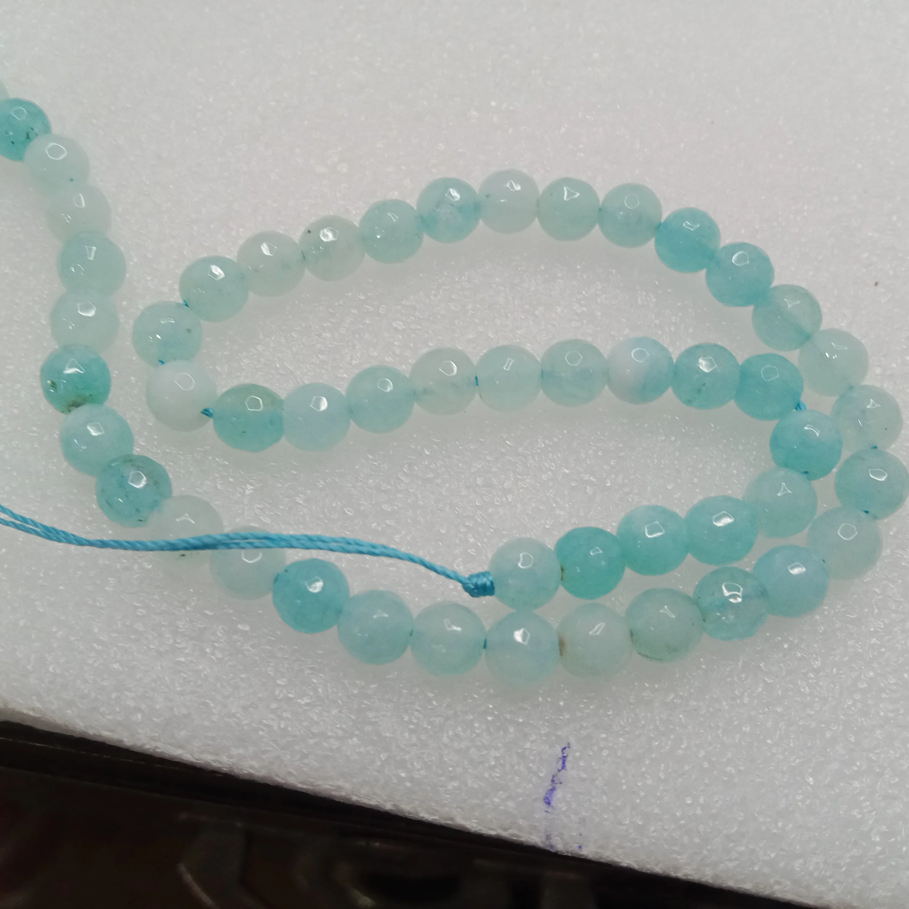 Shaded sea blue High Quality agate Round Beads 6mm 1 string(60pcs