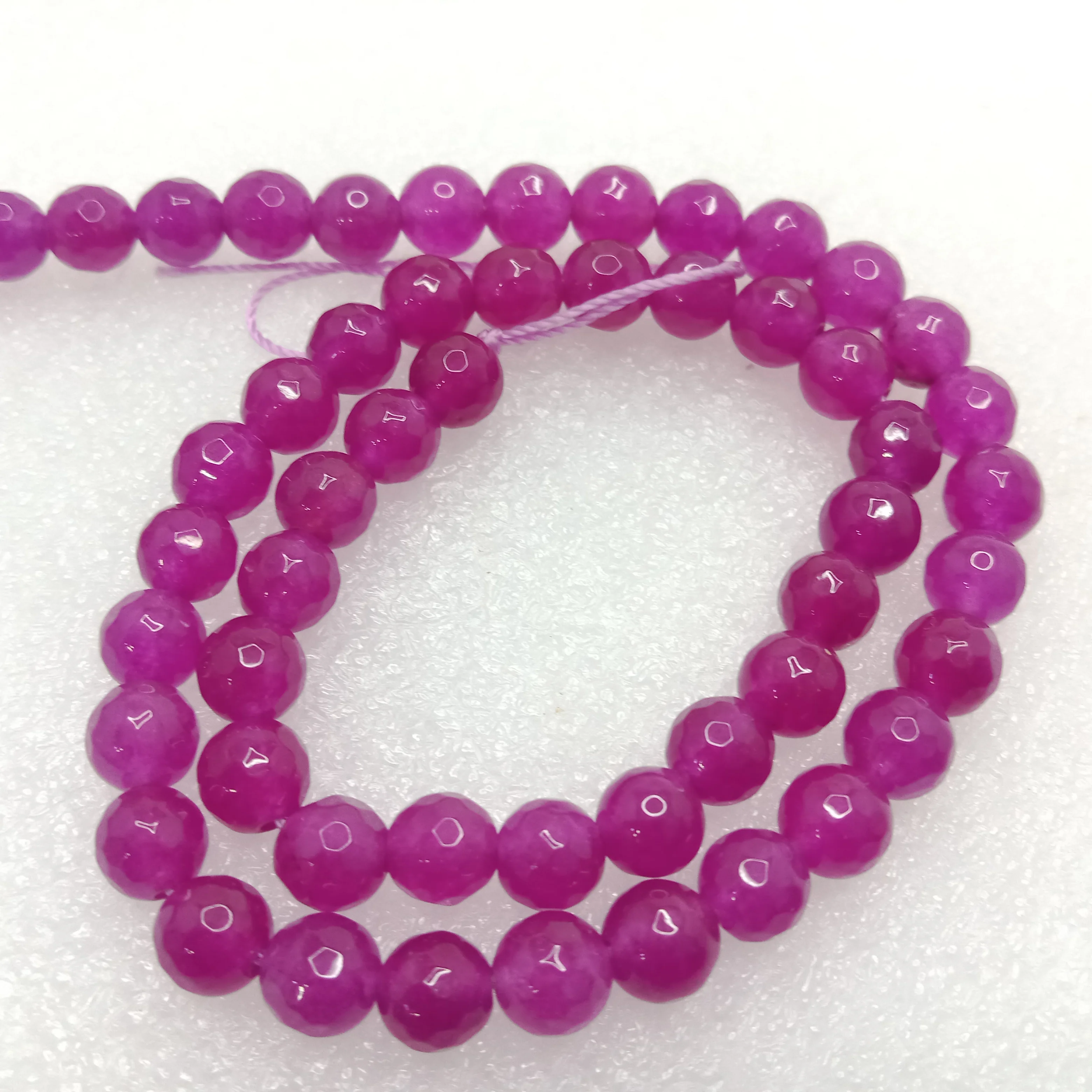 Floral pink High Quality agate Round Beads 6mm 1 string(60pcs)