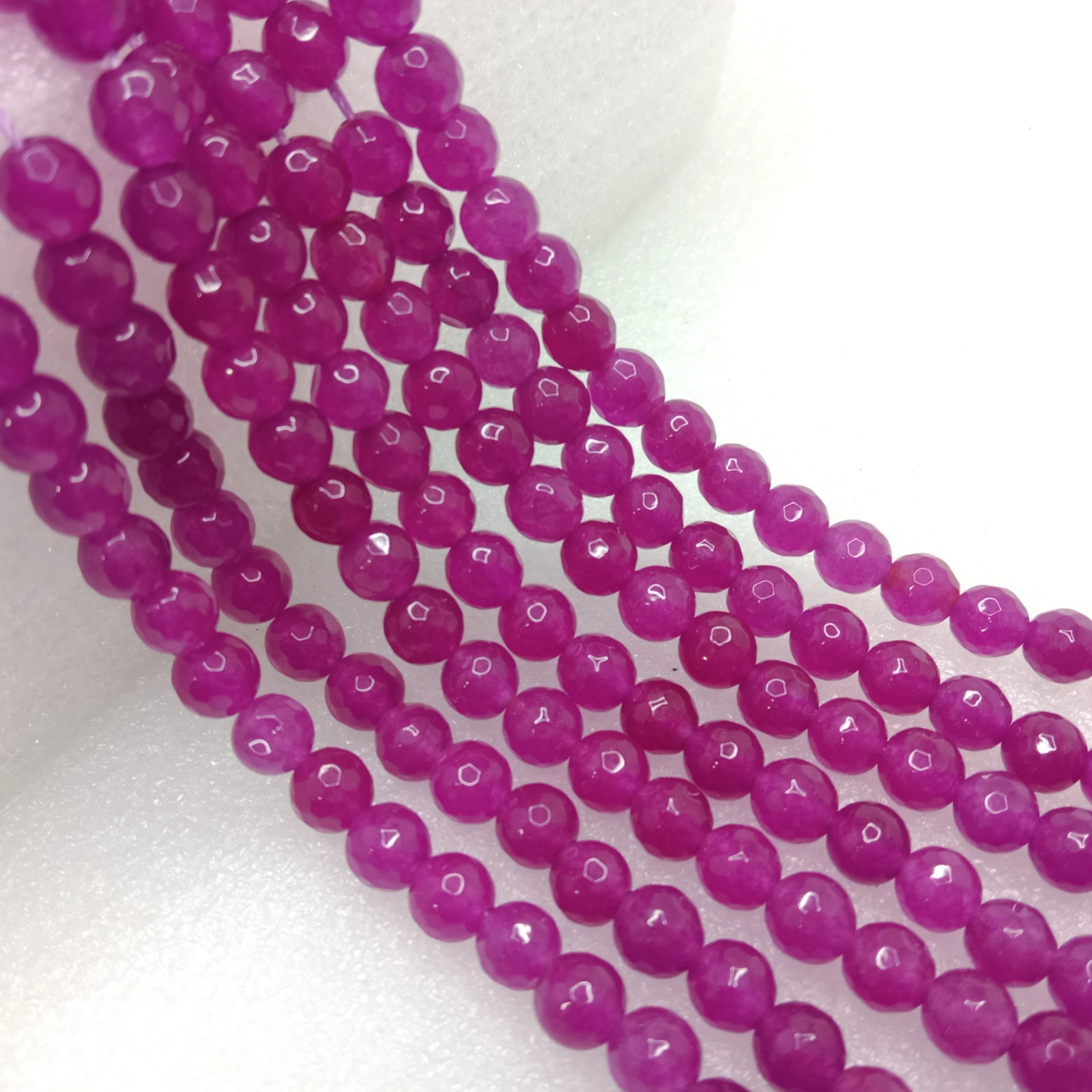 Floral pink High Quality agate Round Beads 6mm 1 string(60pcs)