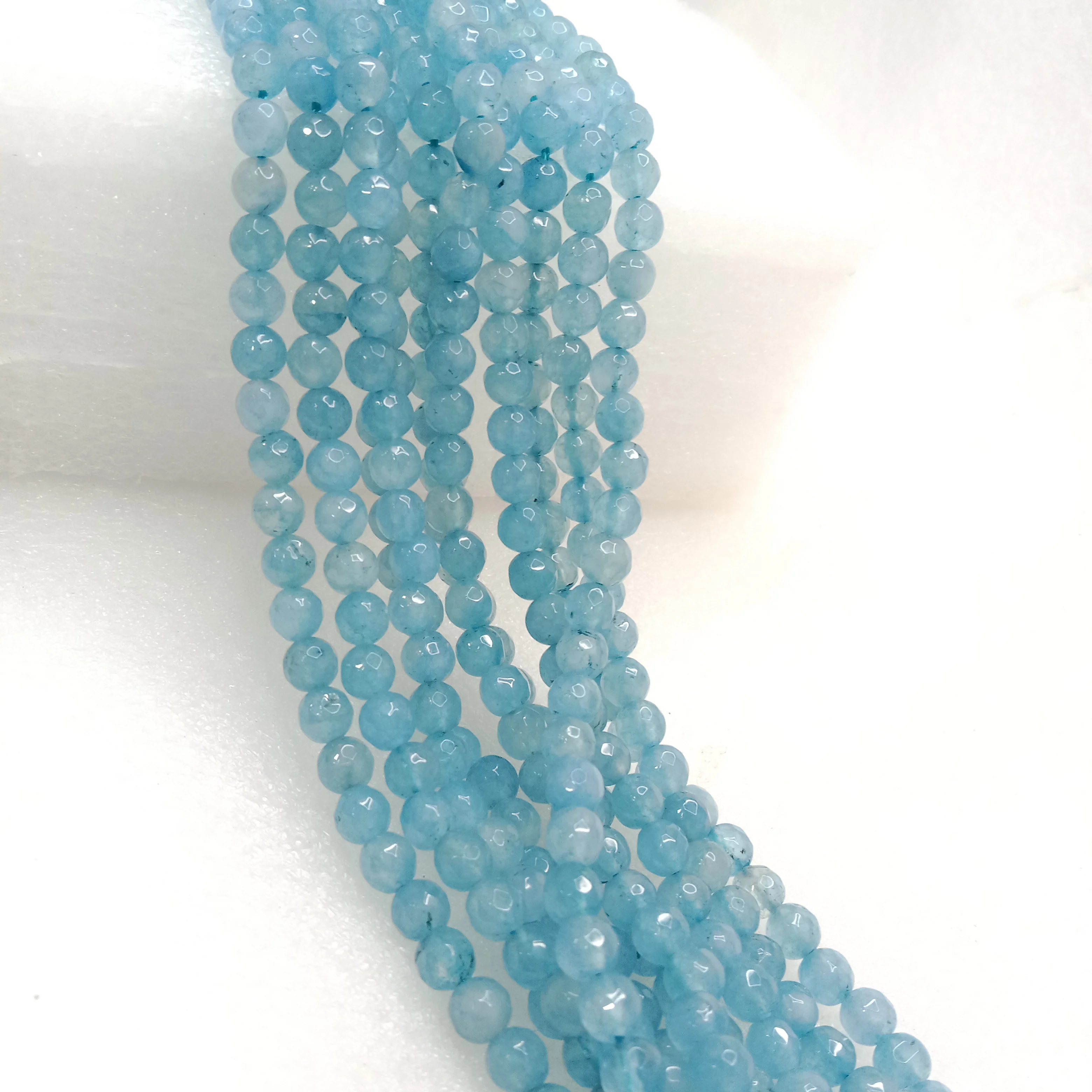 Sea blue High Quality agate Round Beads 6mm 1 string(60pcs)