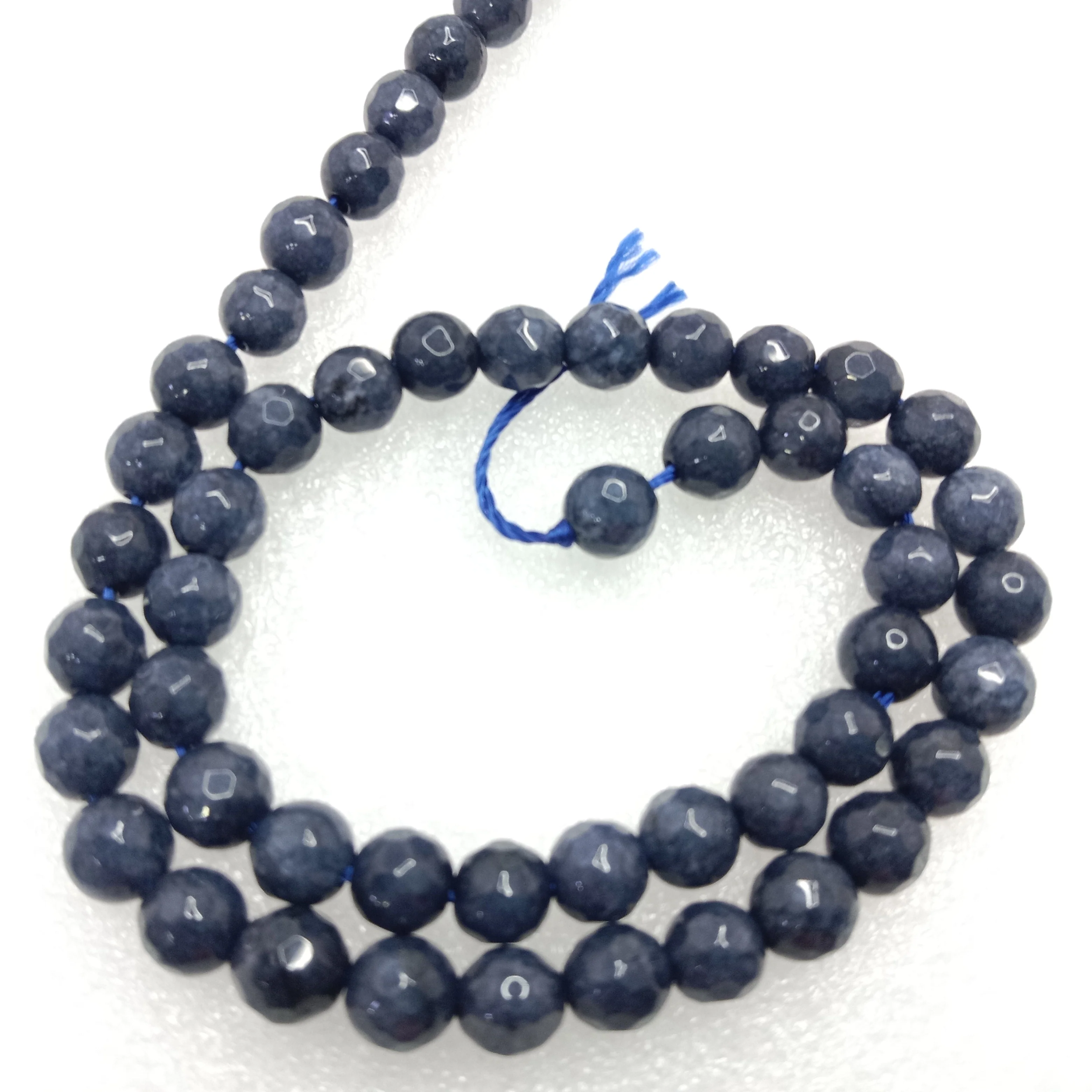 Navy blue High Quality agate Round Beads 6mm 1 string(60pcs)